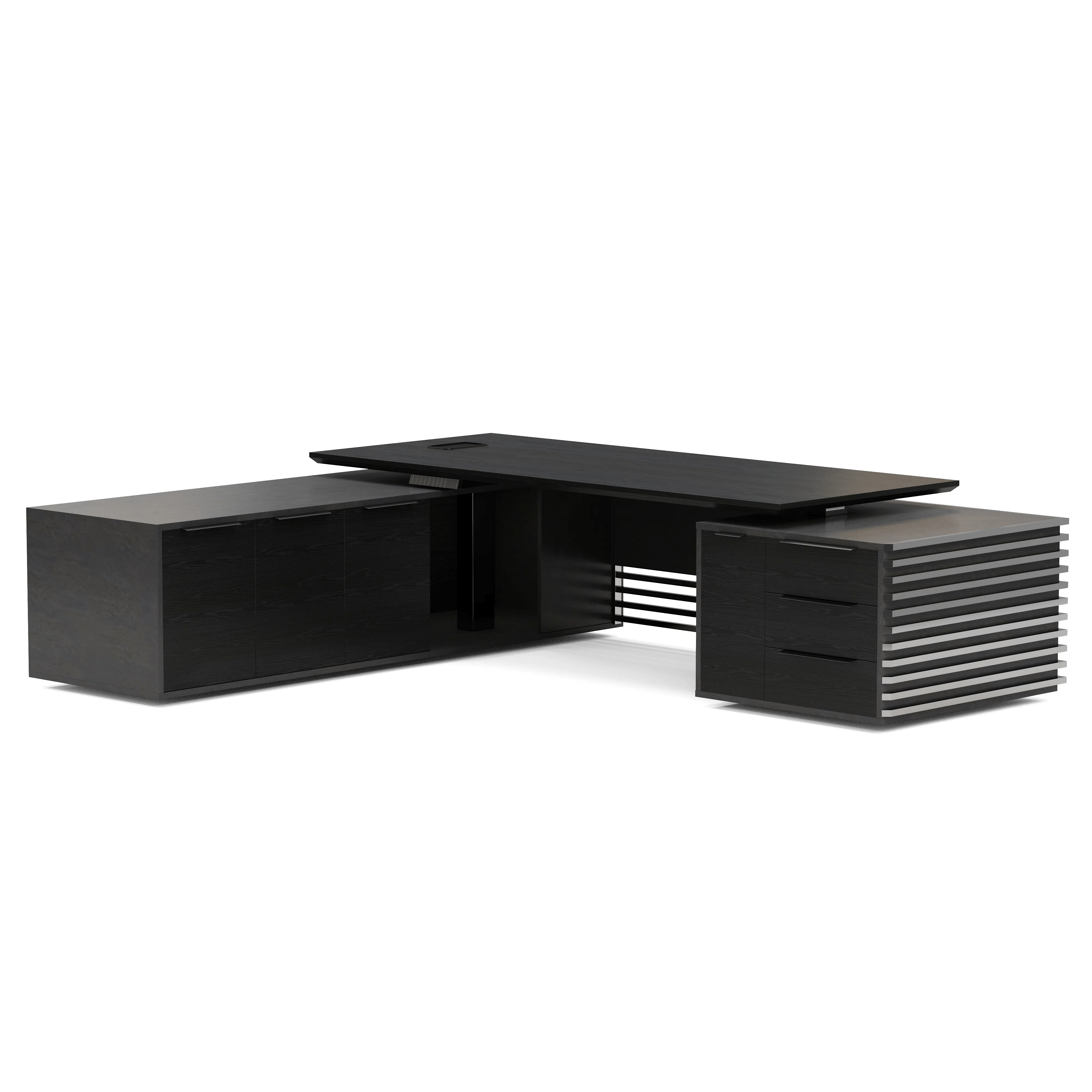 Anderson ยท Modern L-Shaped Executive Desk, Adjustable Height