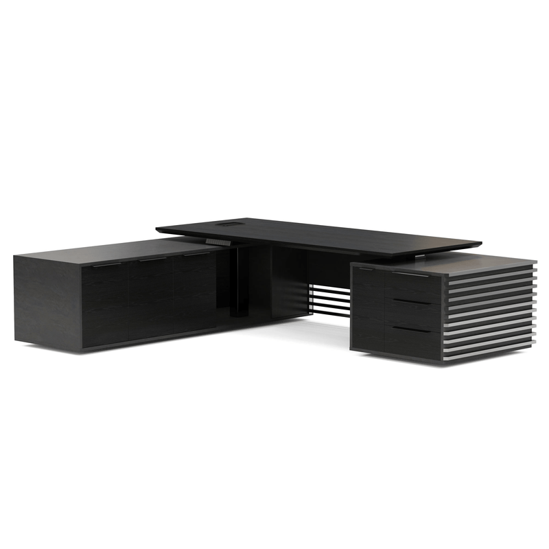 Anderson ยท Modern L-Shaped Executive Desk, Adjustable Height