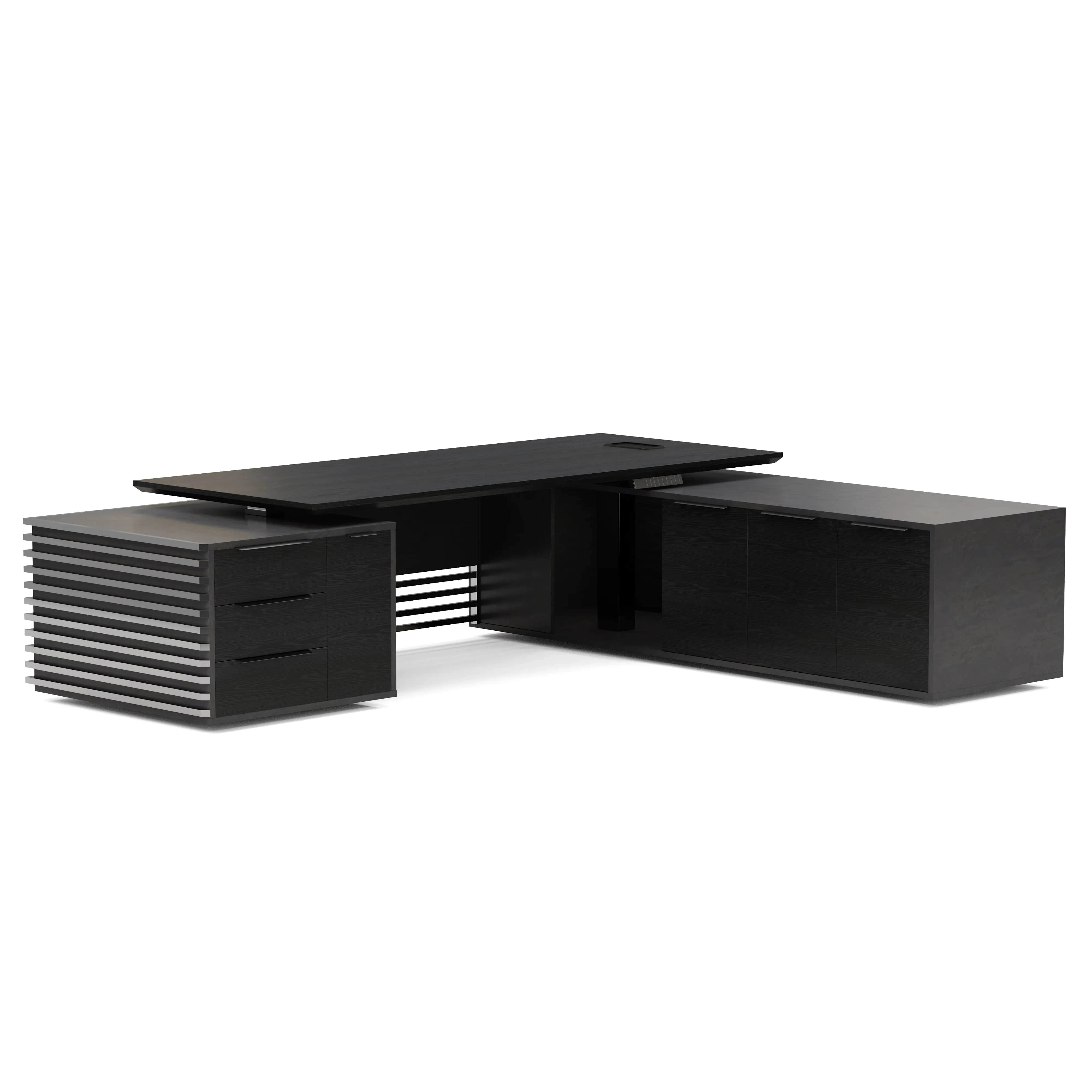 Anderson ยท Modern L-Shaped Executive Desk, Adjustable Height