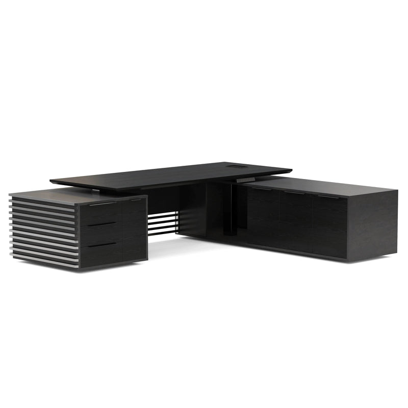 Anderson ยท Modern L-Shaped Executive Desk, Adjustable Height
