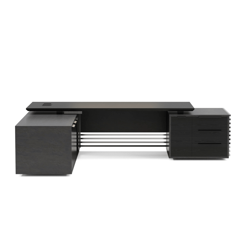 Anderson ยท Modern L-Shaped Executive Desk, Adjustable Height