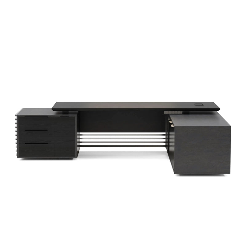 Anderson ยท Modern L-Shaped Executive Desk, Adjustable Height