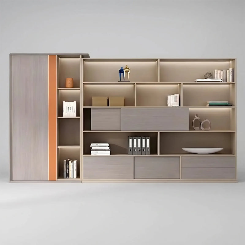 Seguin · Office Shelves w/ Integrated Lighting & Storage