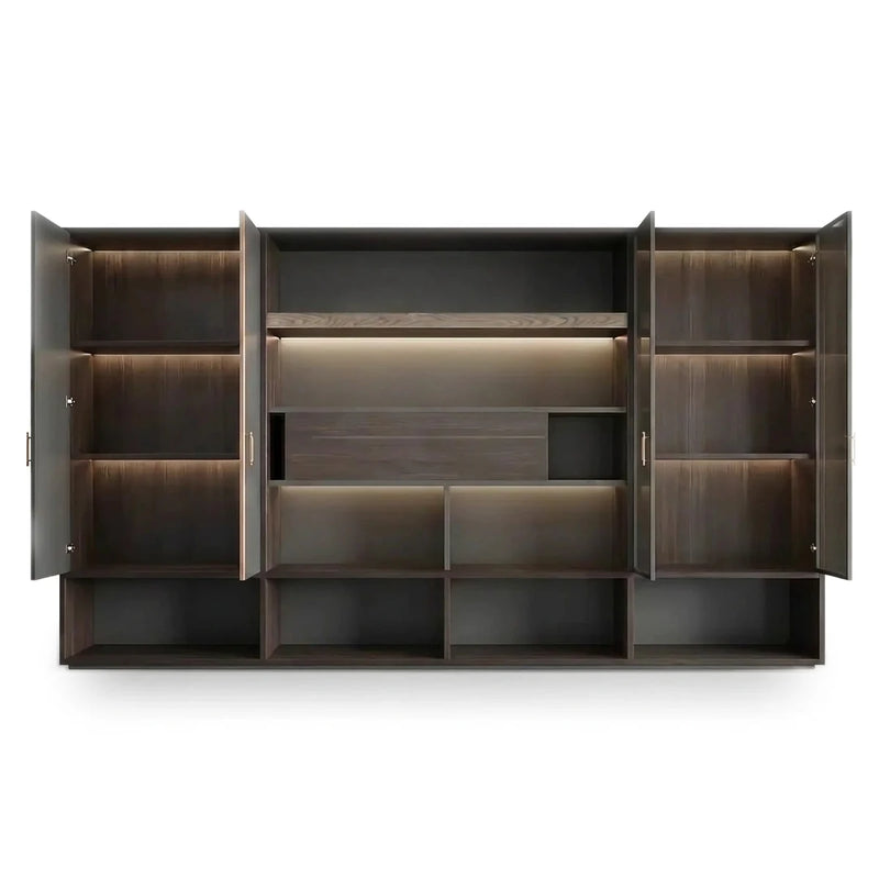 Avylen · Office Shelves w/ Integrated Lighting & Storage