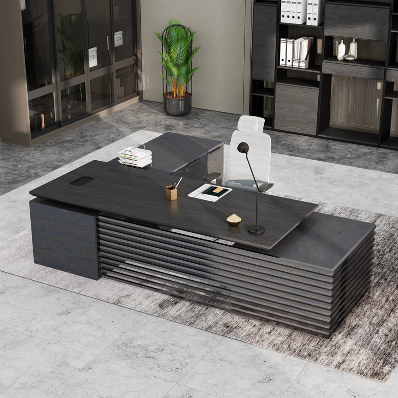 Anderson ยท Modern L-Shaped Executive Desk, Adjustable Height