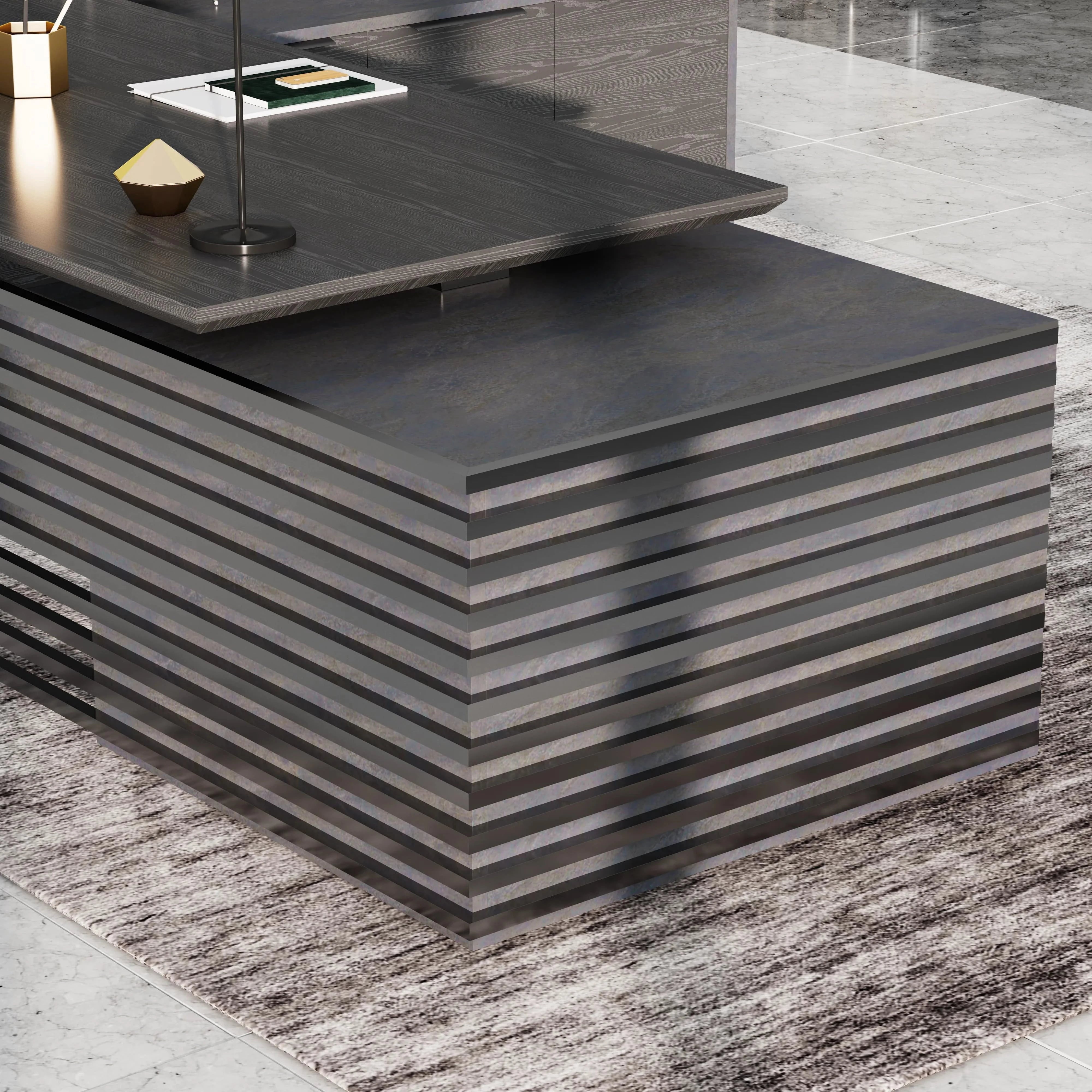 Anderson ยท Modern L-Shaped Executive Desk, Adjustable Height