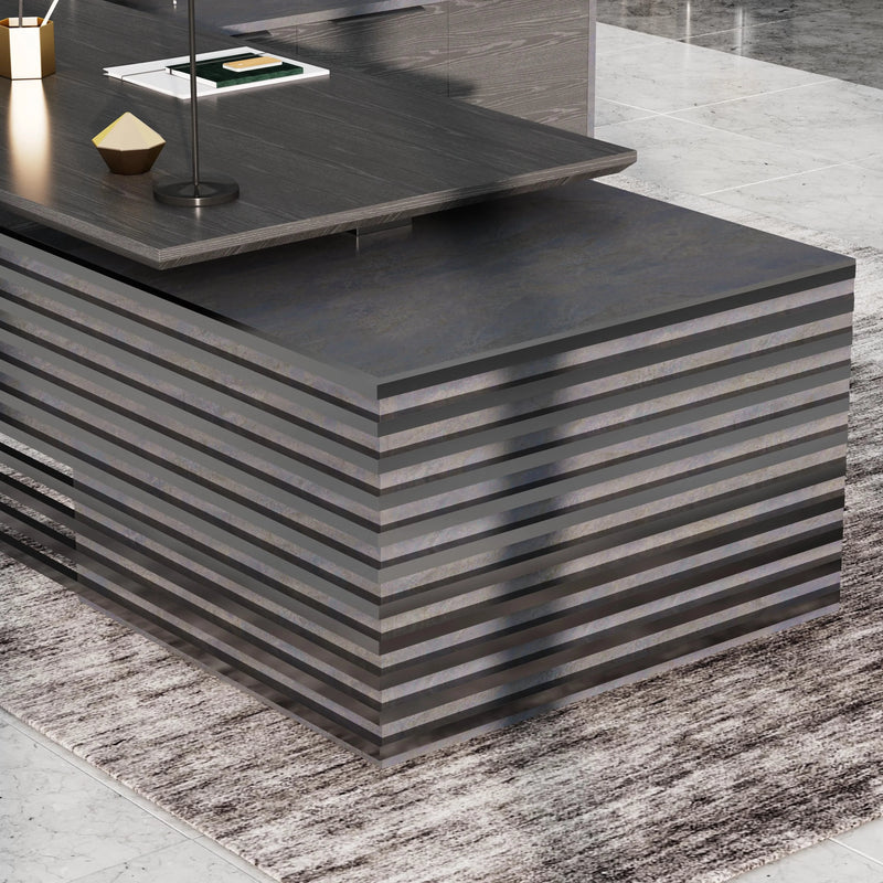 Anderson ยท Modern L-Shaped Executive Desk, Adjustable Height