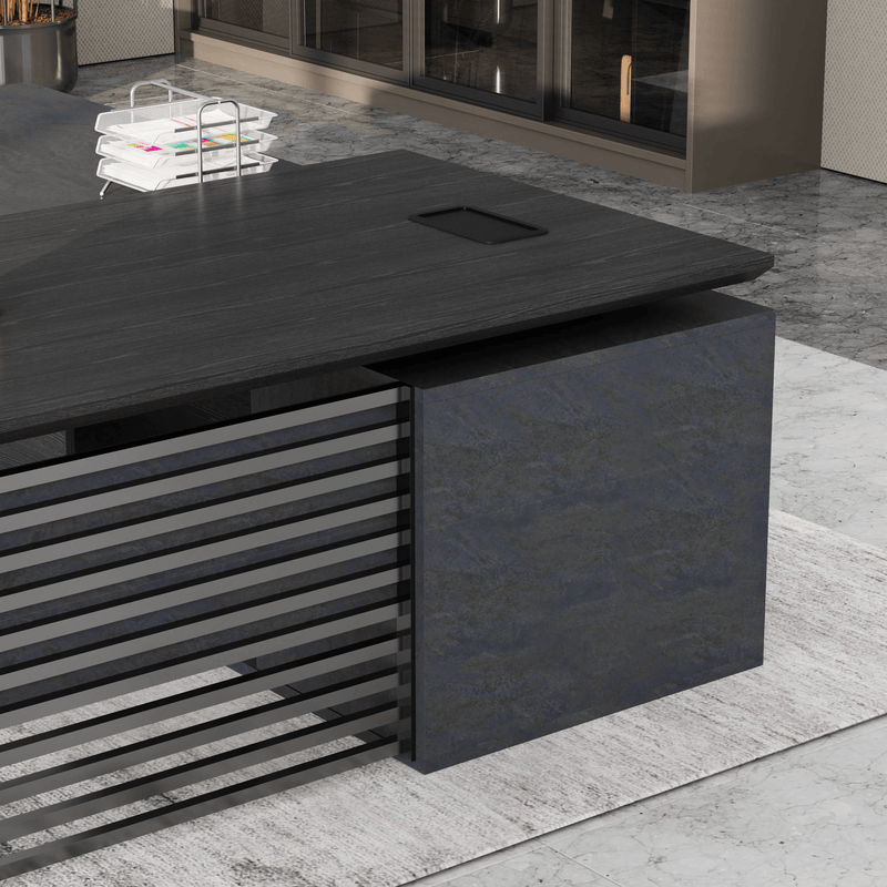 Anderson ยท Modern L-Shaped Executive Desk, Adjustable Height