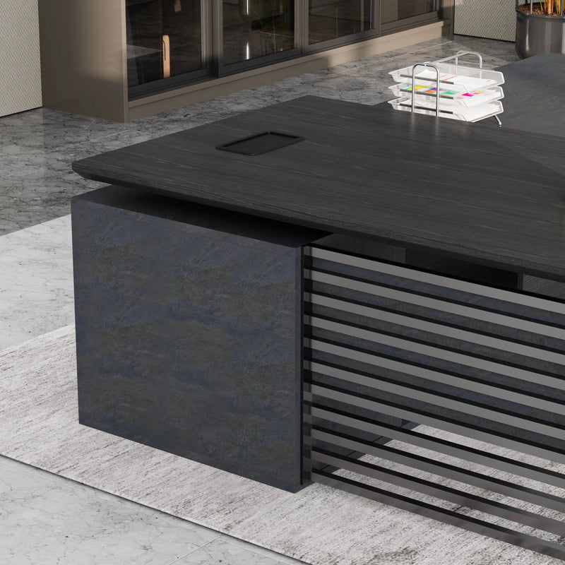 Anderson ยท Modern L-Shaped Executive Desk, Adjustable Height