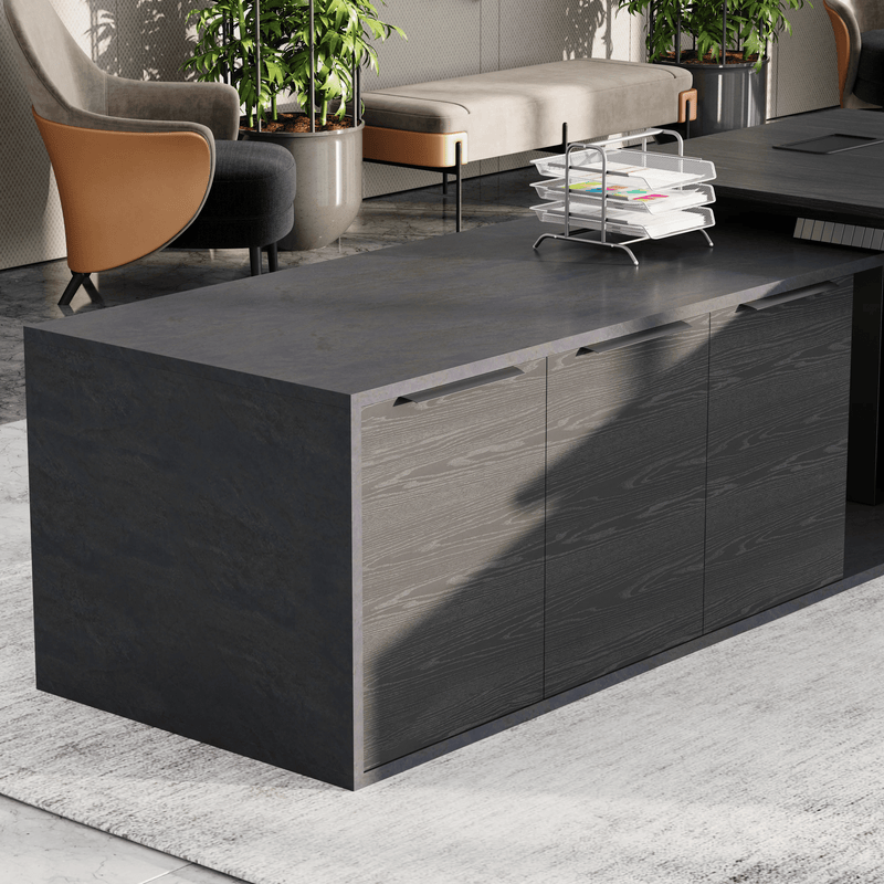 Anderson ยท Modern L-Shaped Executive Desk, Adjustable Height