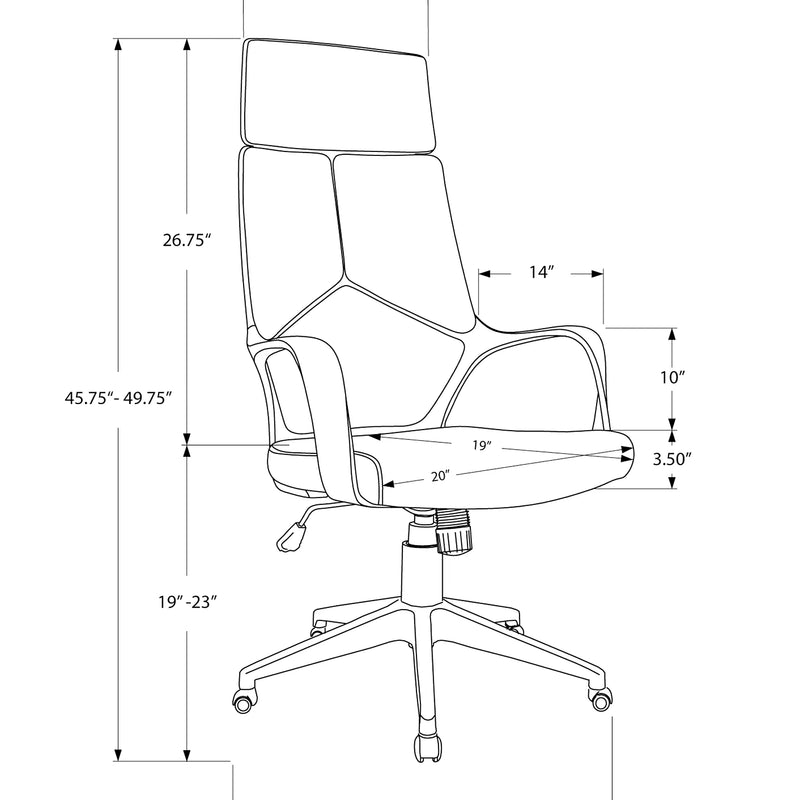 Kenmure high-back executive office chair in black, photo 8