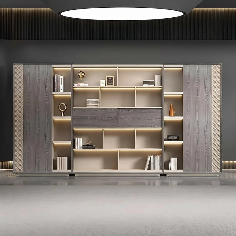 Fairwyn · Office Shelves w/ Integrated Lighting & Storage