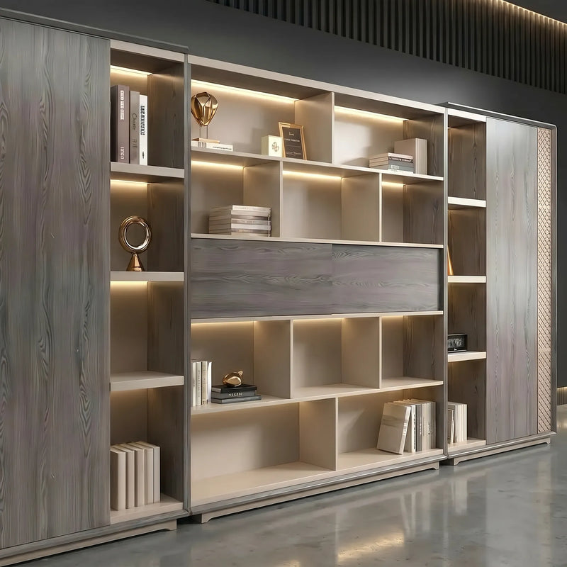 Fairwyn · Office Shelves w/ Integrated Lighting & Storage