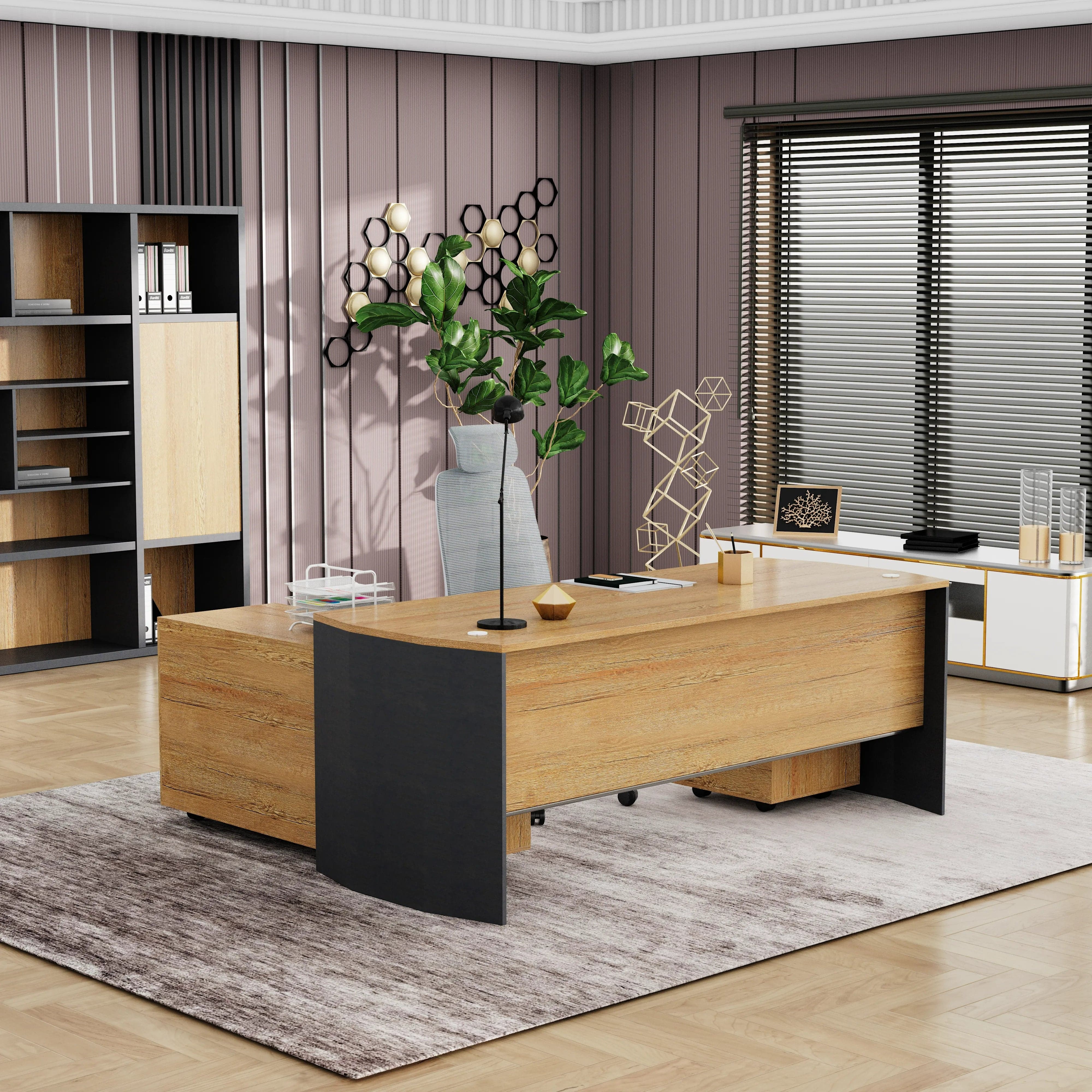 Jade · Executive Desk w/ Mobile Storage
