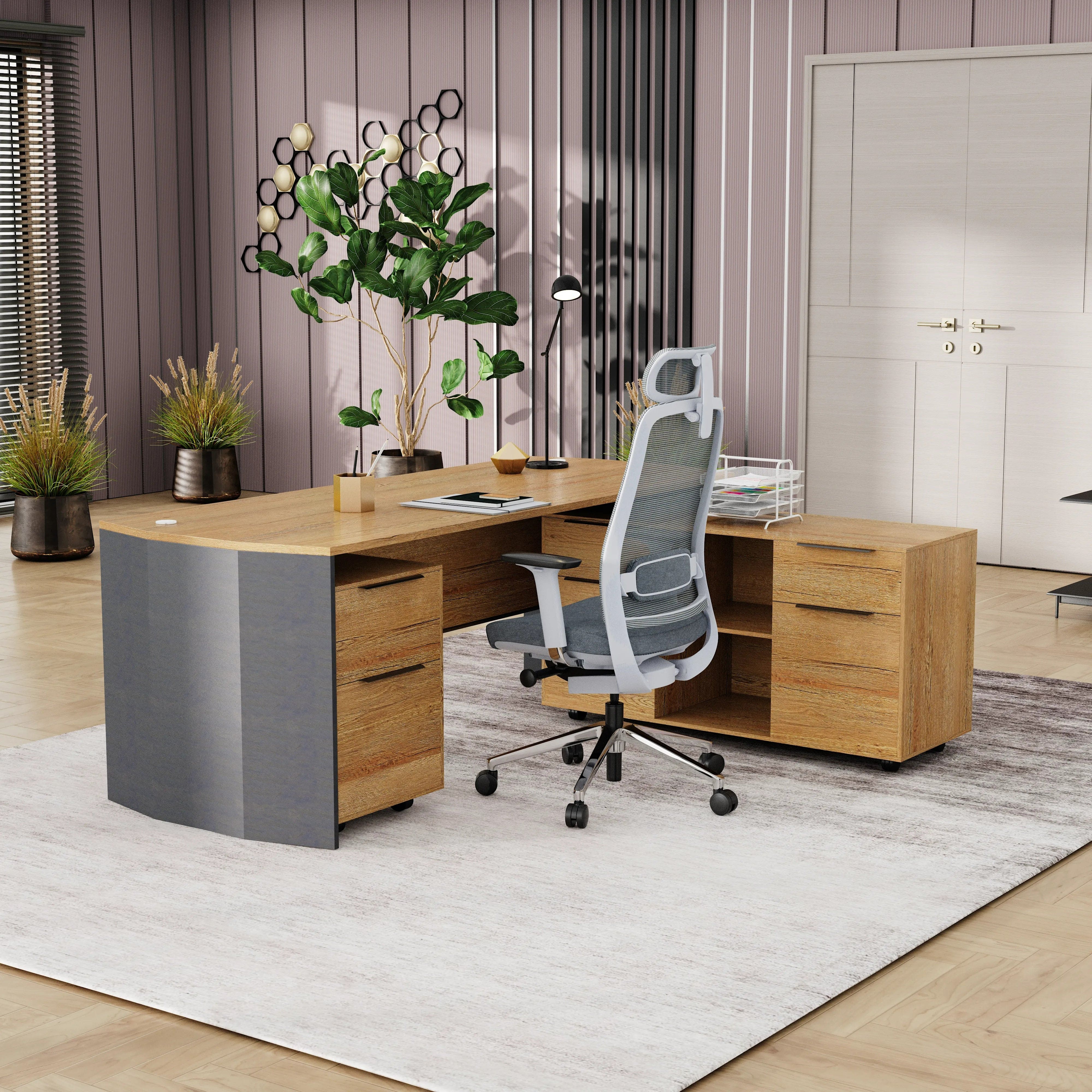 Jade · Executive Desk w/ Mobile Storage