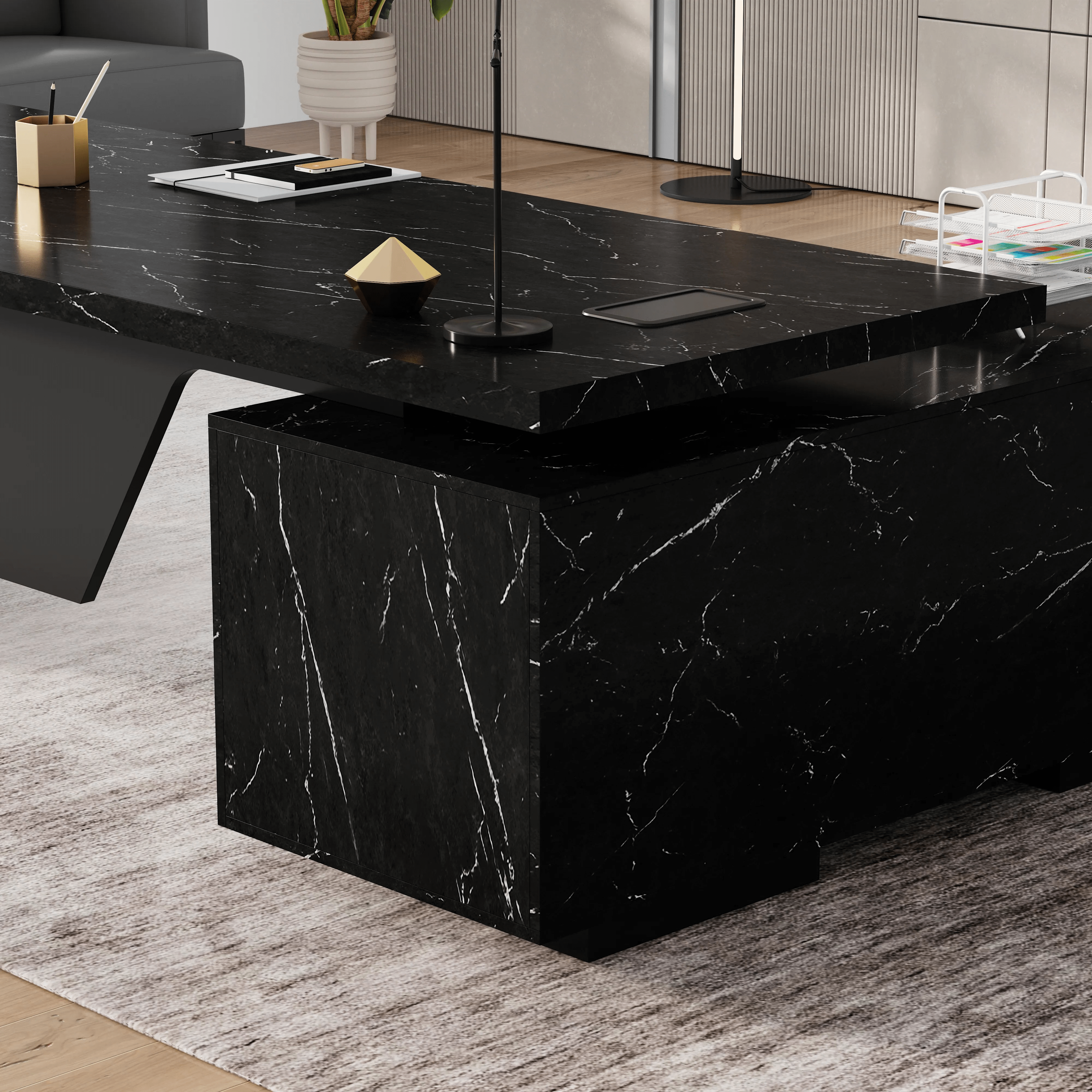 Maverick · Modern L-Shaped Executive Desk