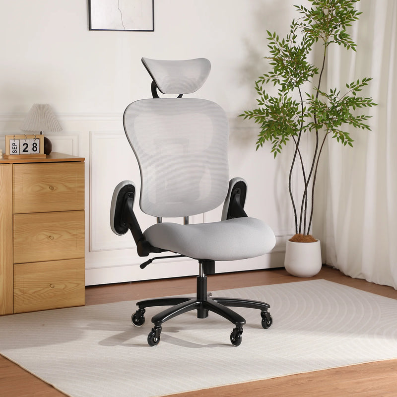 Dunmore big and tall mesh office chair in gray, photo 4