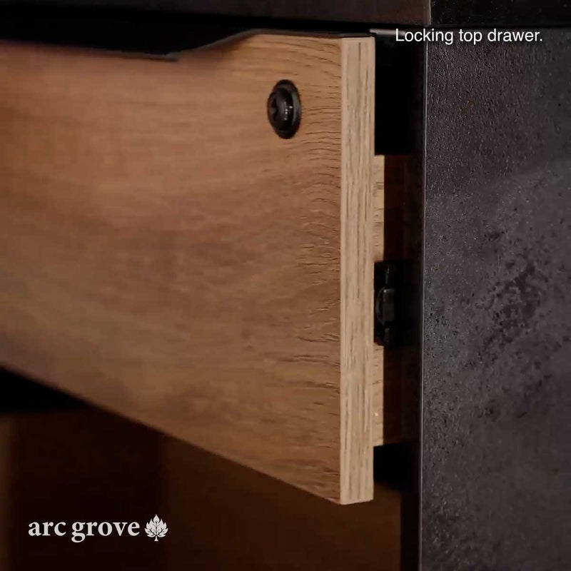 Escritorio ejecutivo ajustable en forma de L de 71 a 95