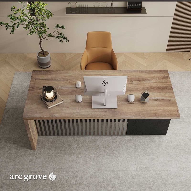 Escritorio ejecutivo rectangular Dakota de 63 a 79