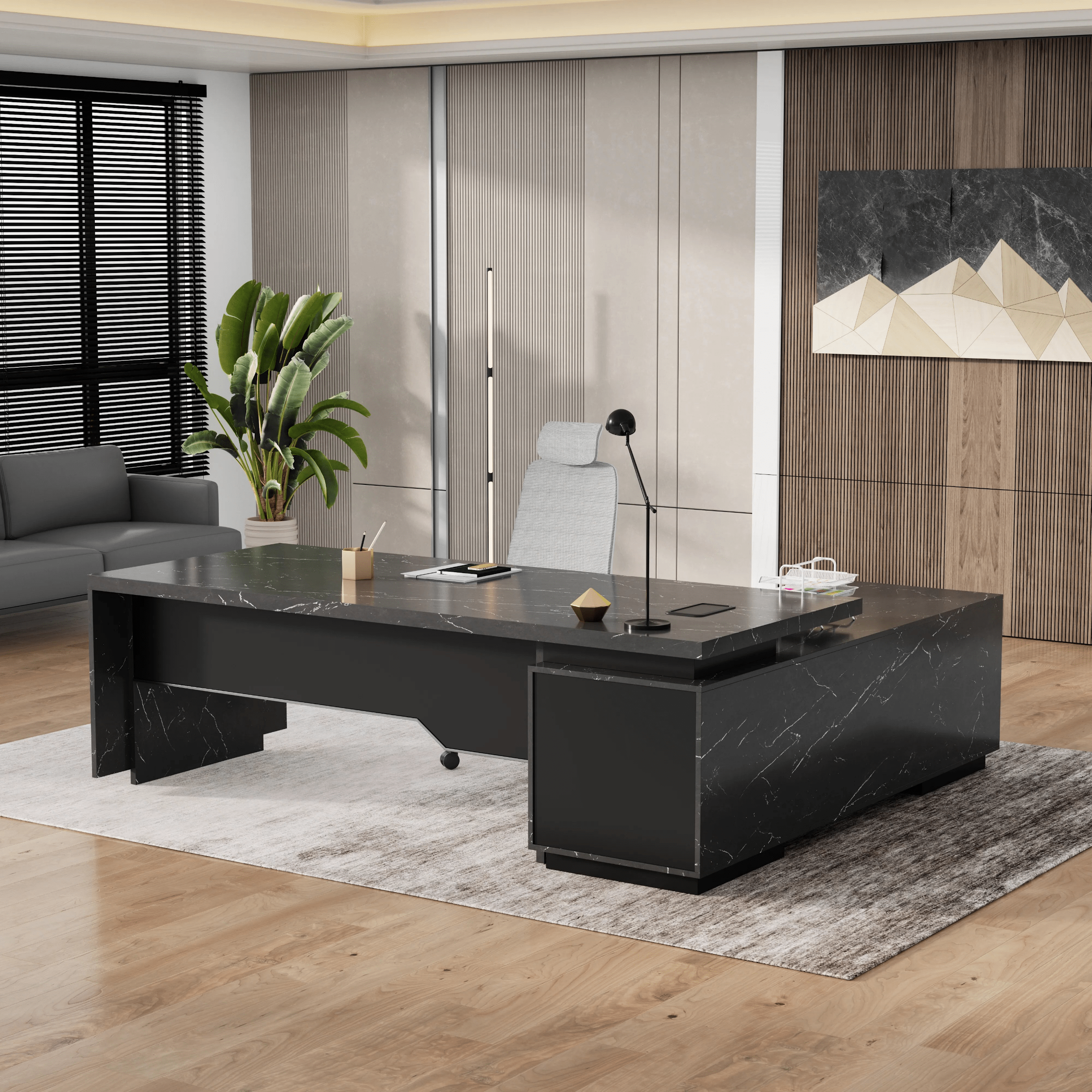 Addison ยท Modern L-Shaped Executive Desk