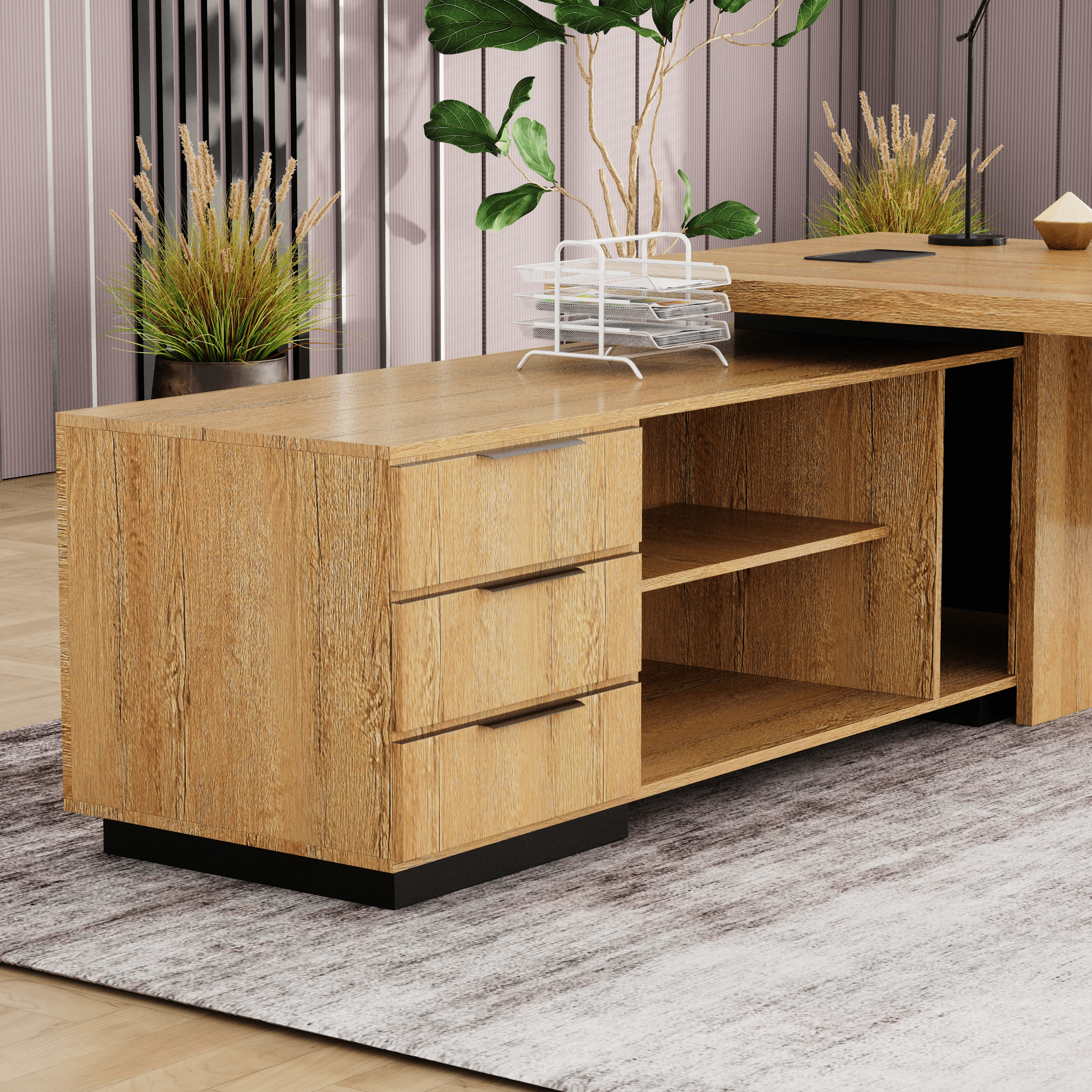 Addison ยท Modern L-Shaped Executive Desk