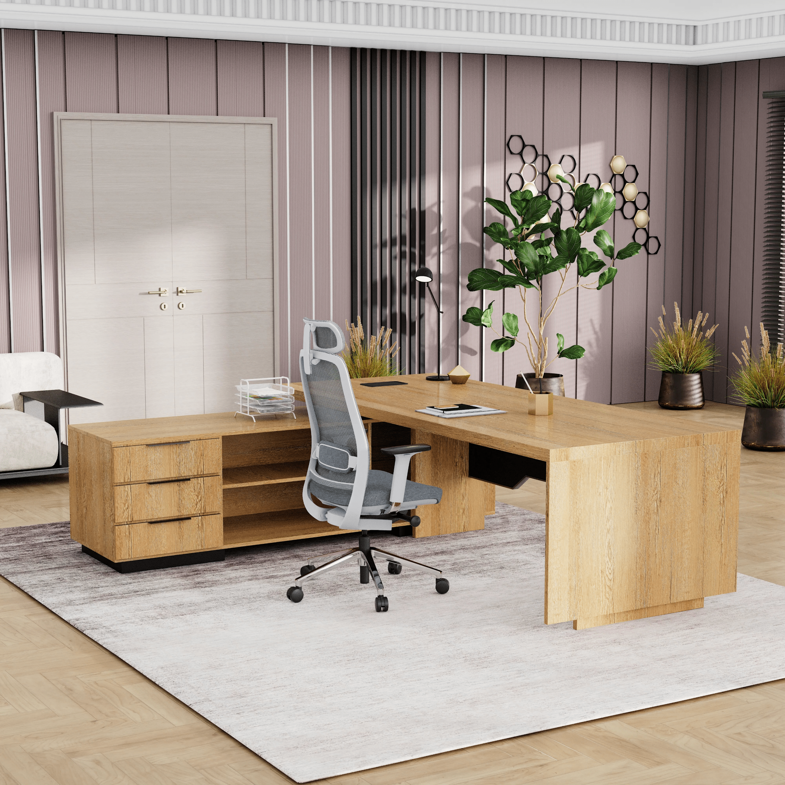 Addison ยท Modern L-Shaped Executive Desk