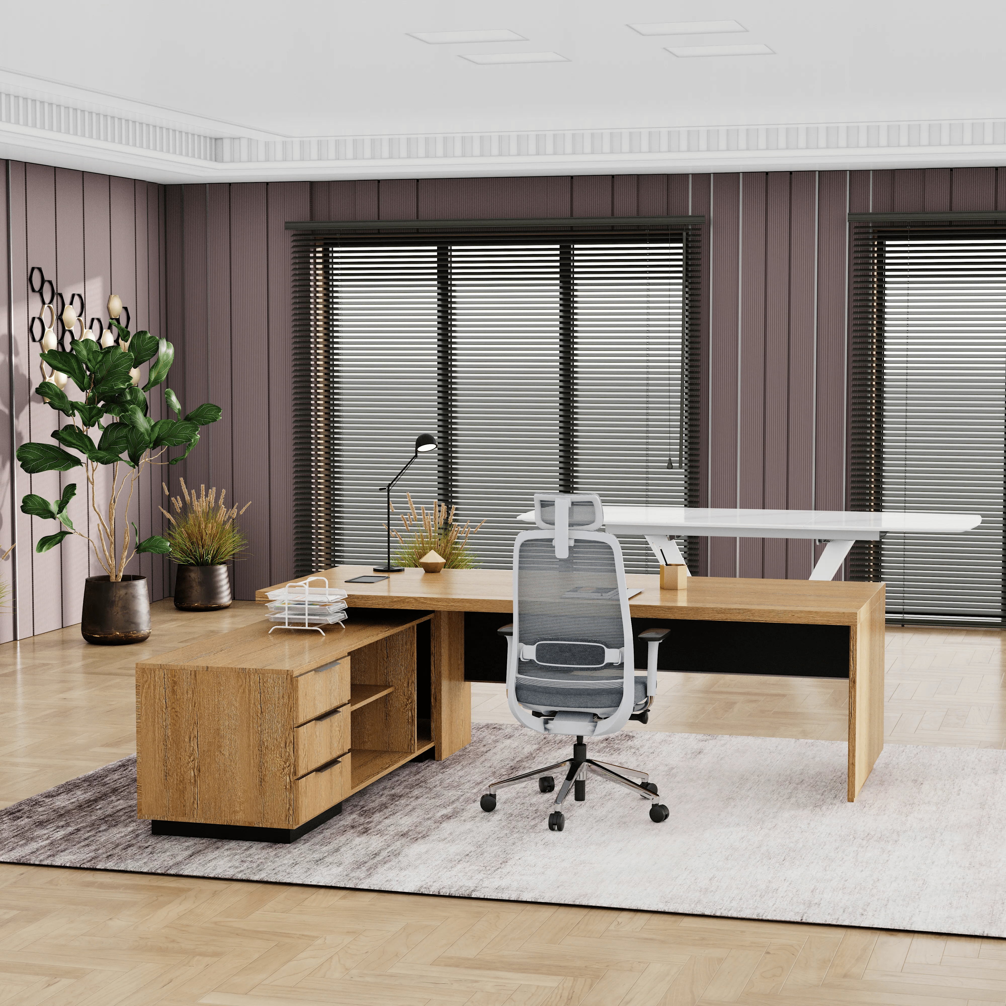 Addison ยท Modern L-Shaped Executive Desk