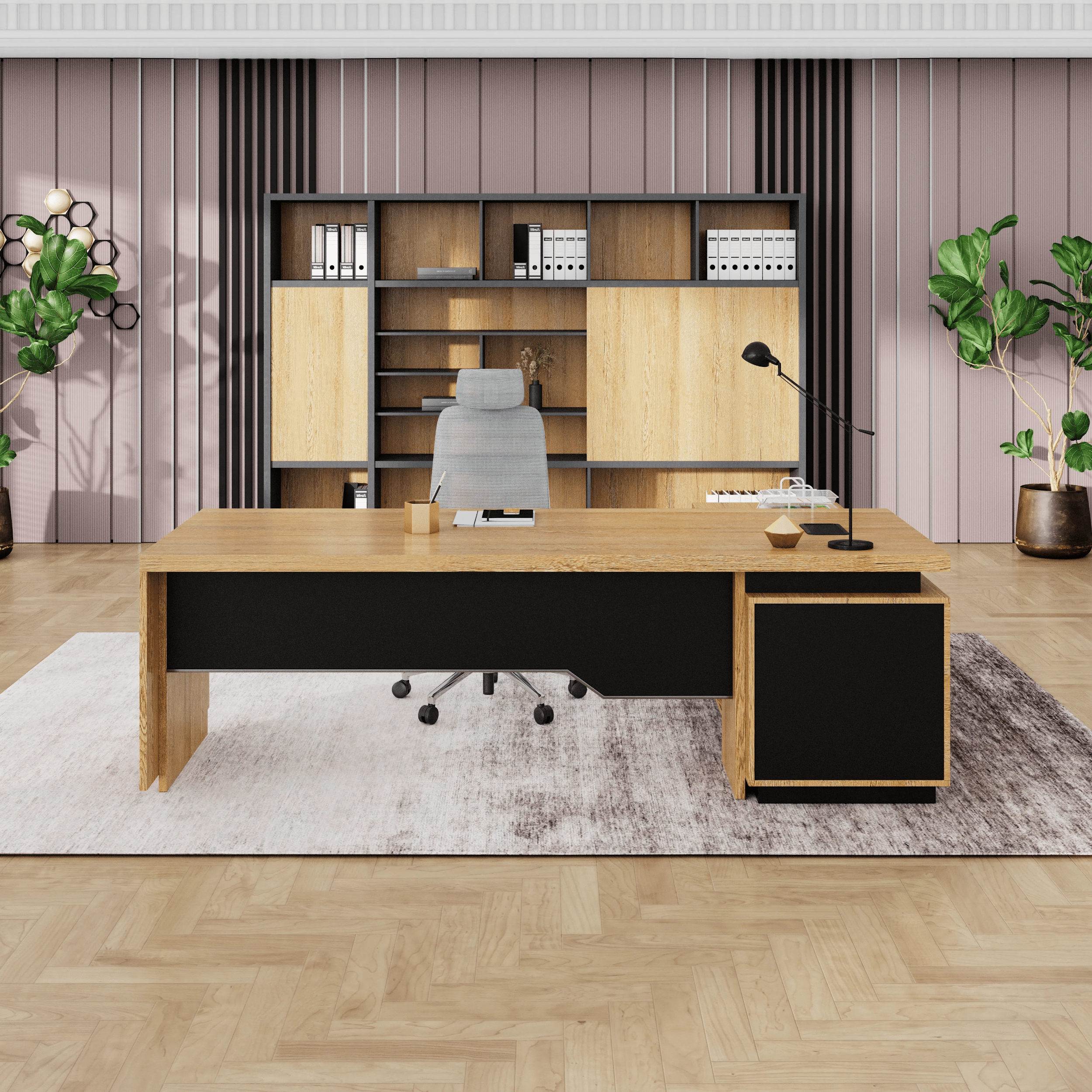Addison ยท Modern L-Shaped Executive Desk