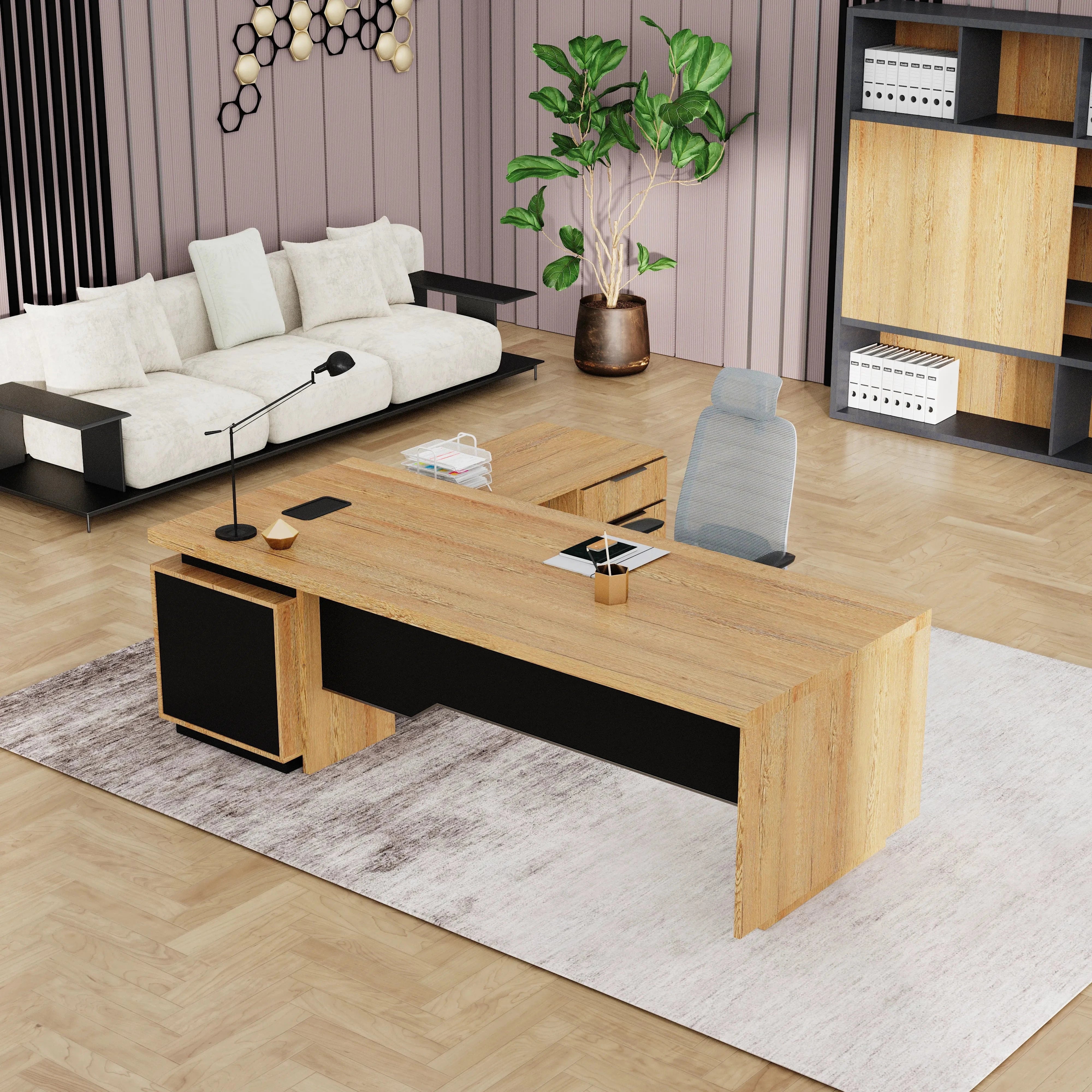 Addison ยท Modern L-Shaped Executive Desk
