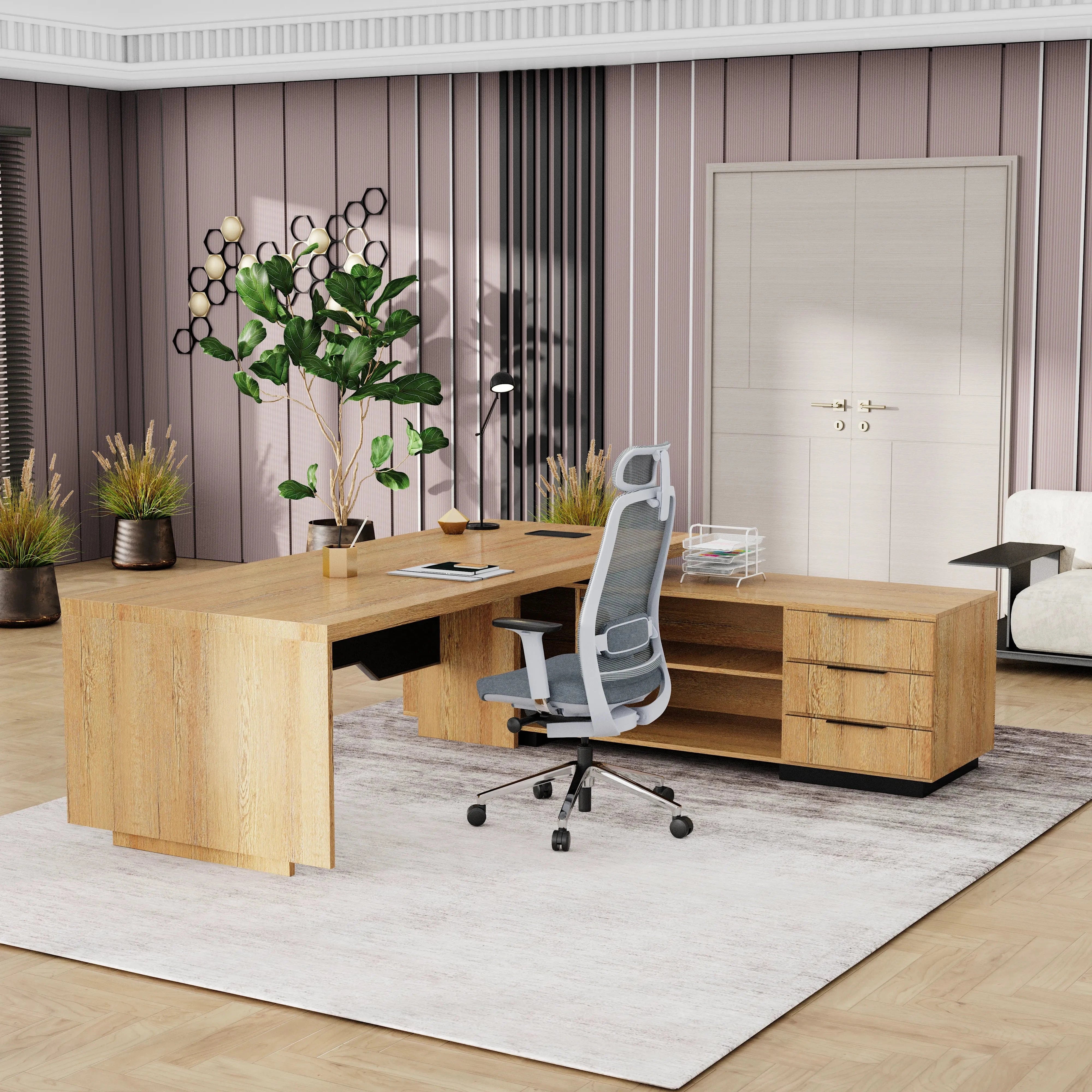 Addison ยท Modern L-Shaped Executive Desk