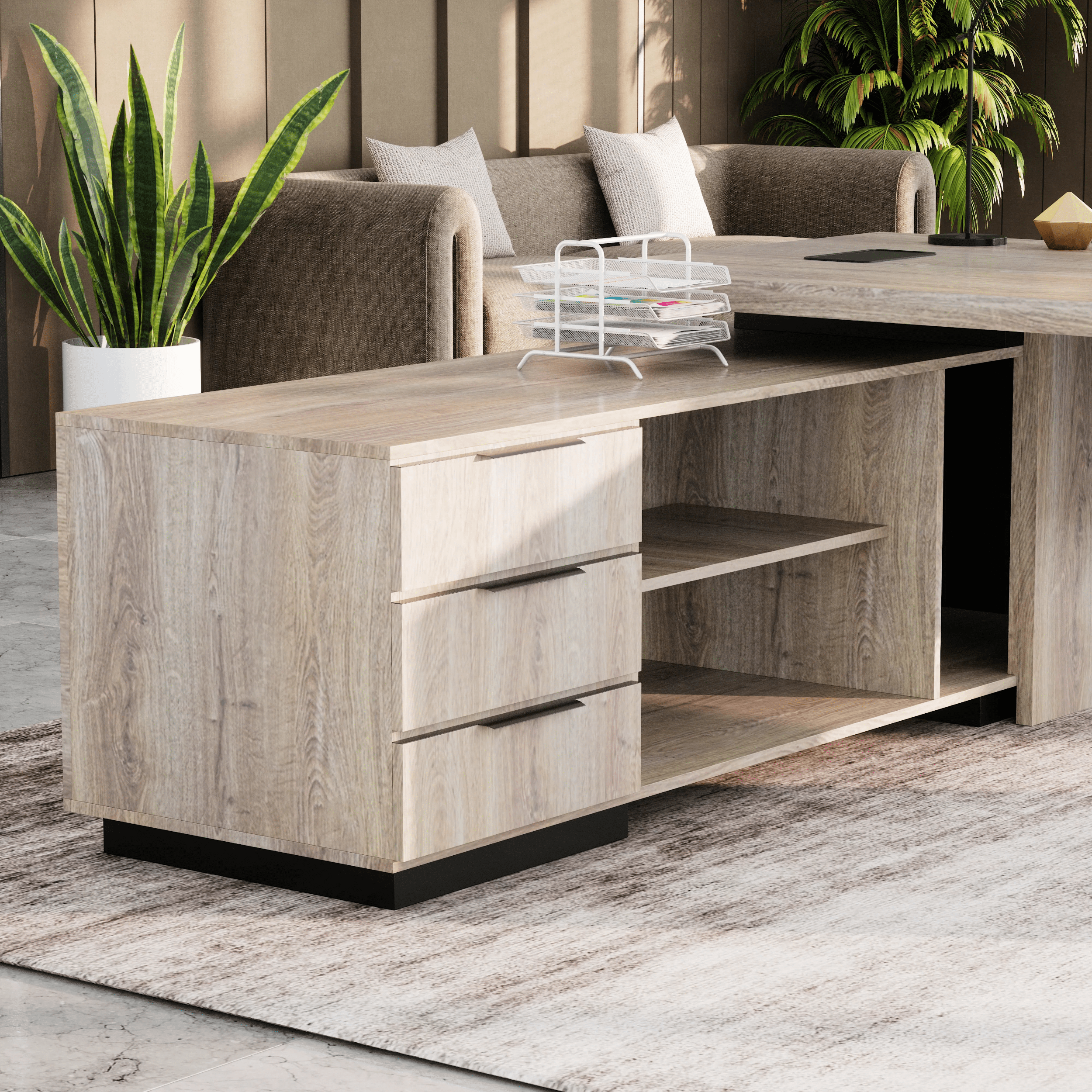Addison ยท Modern L-Shaped Executive Desk