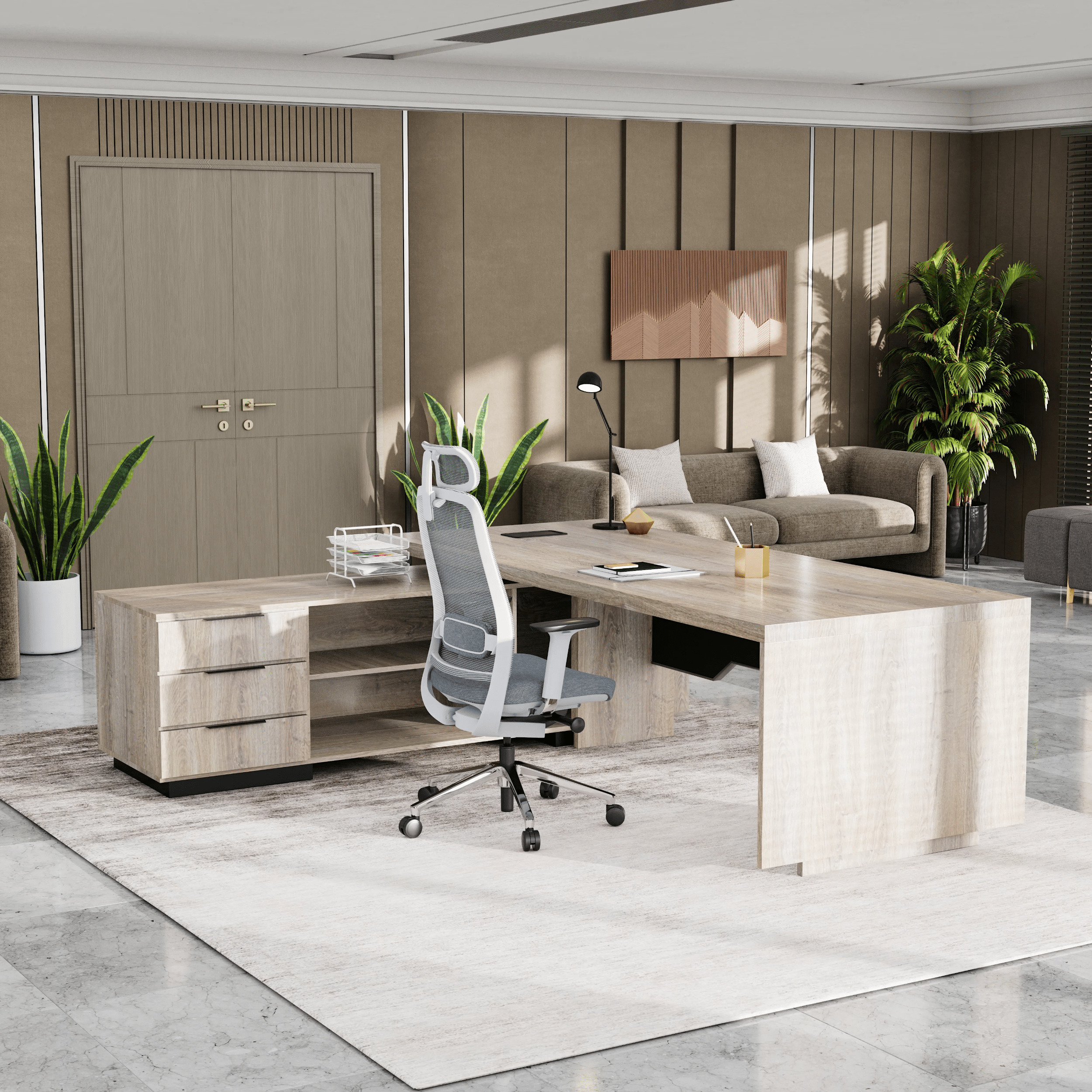 Addison ยท Modern L-Shaped Executive Desk