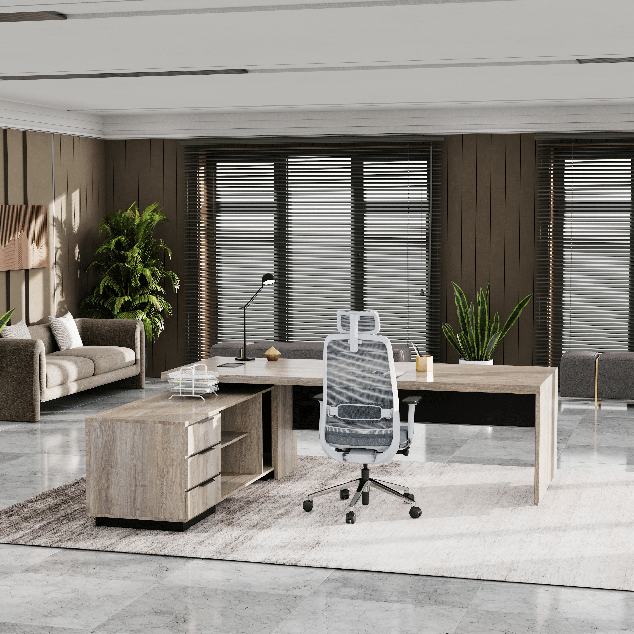 Addison ยท Modern L-Shaped Executive Desk