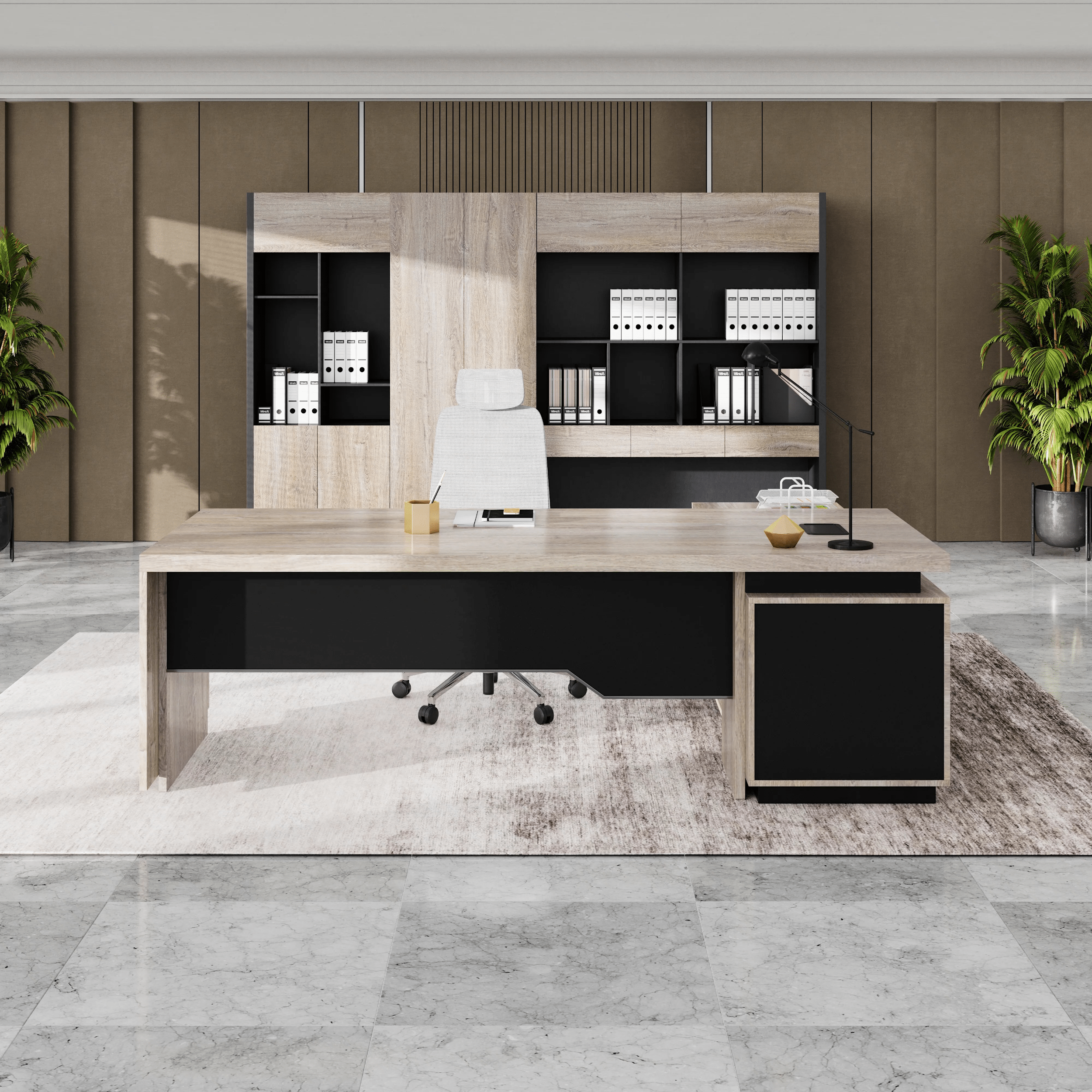 Addison ยท Modern L-Shaped Executive Desk