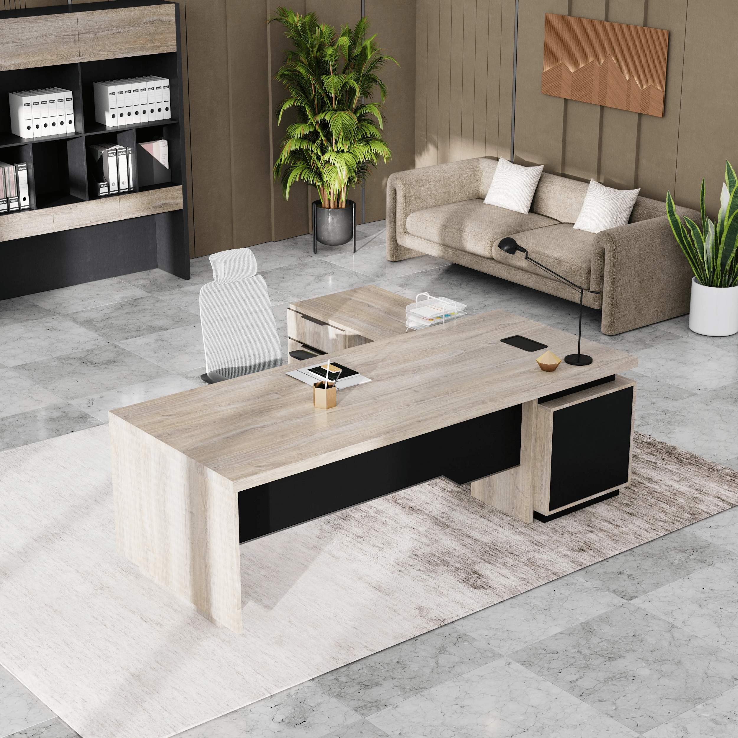 Addison ยท Modern L-Shaped Executive Desk