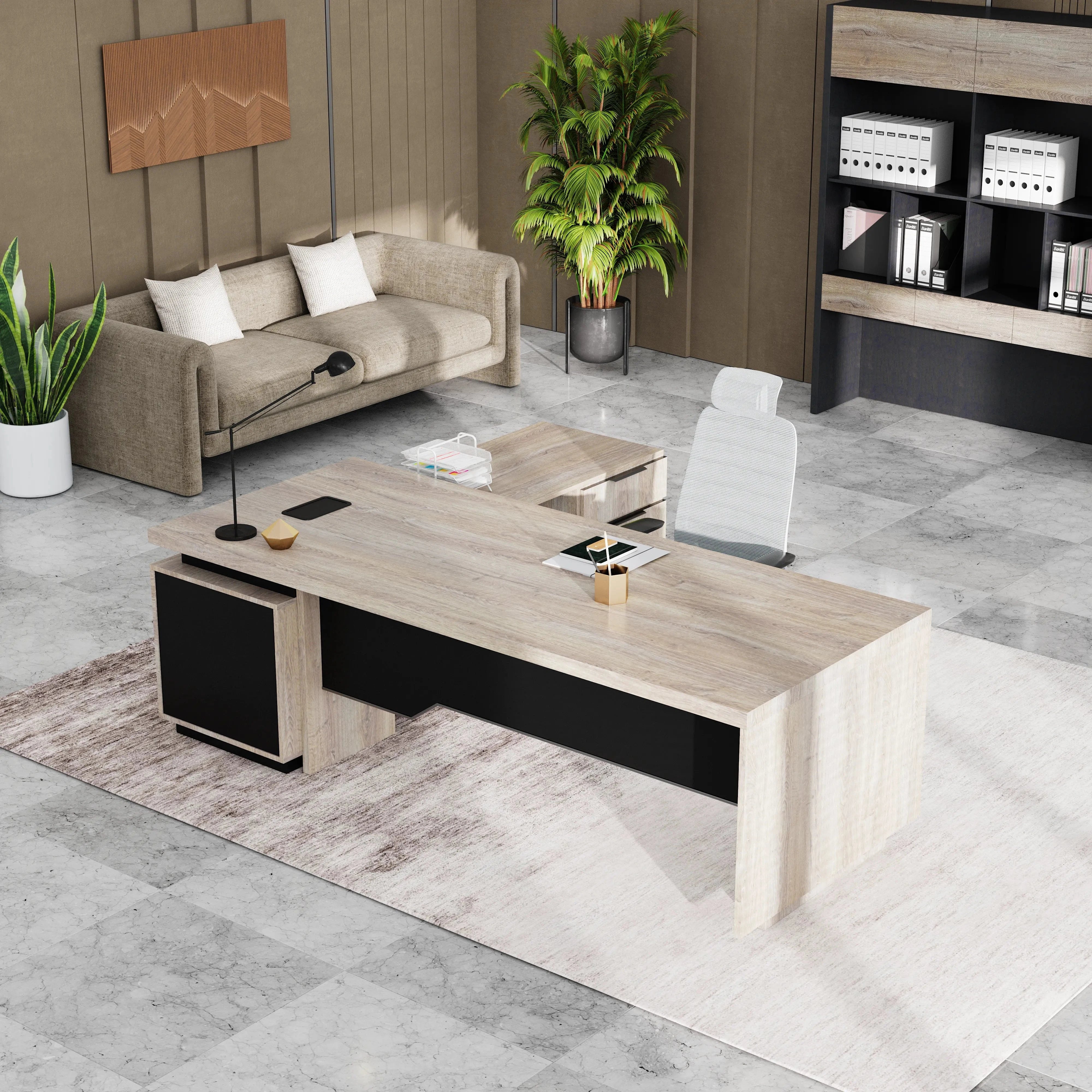 Addison ยท Modern L-Shaped Executive Desk