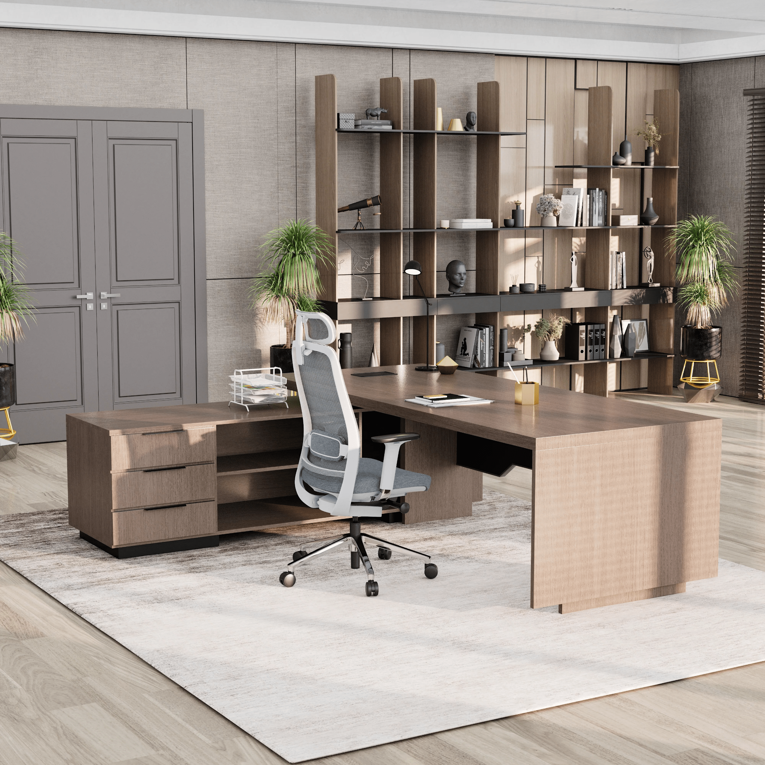 Addison ยท Modern L-Shaped Executive Desk