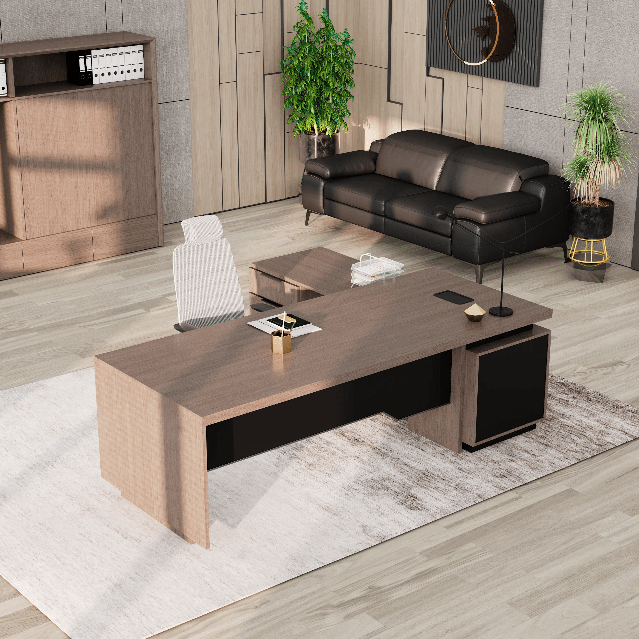 Addison ยท Modern L-Shaped Executive Desk
