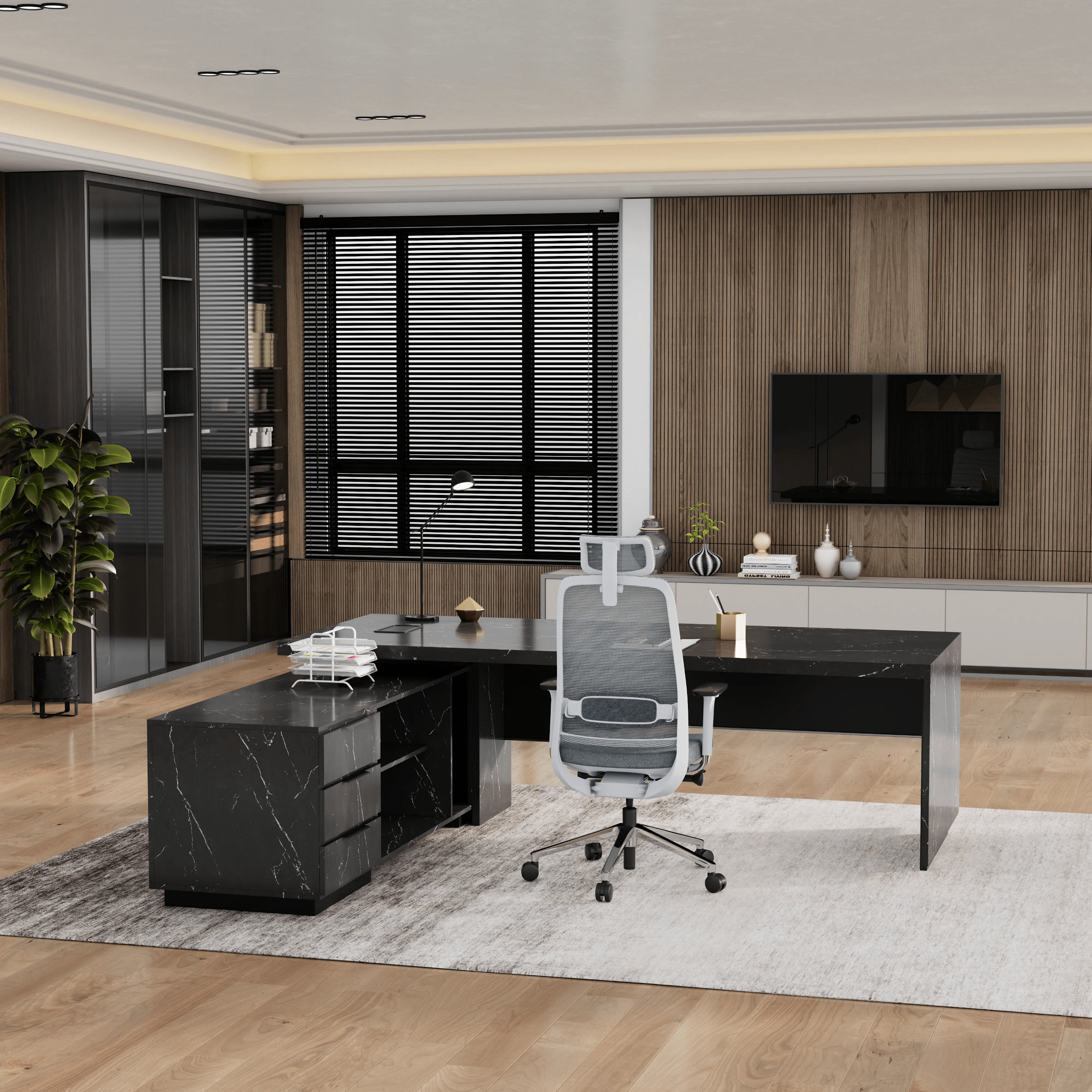 Addison ยท Modern L-Shaped Executive Desk