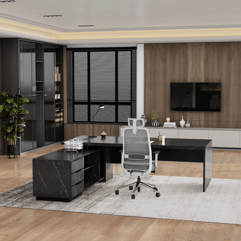 Addison ยท Modern L-Shaped Executive Desk