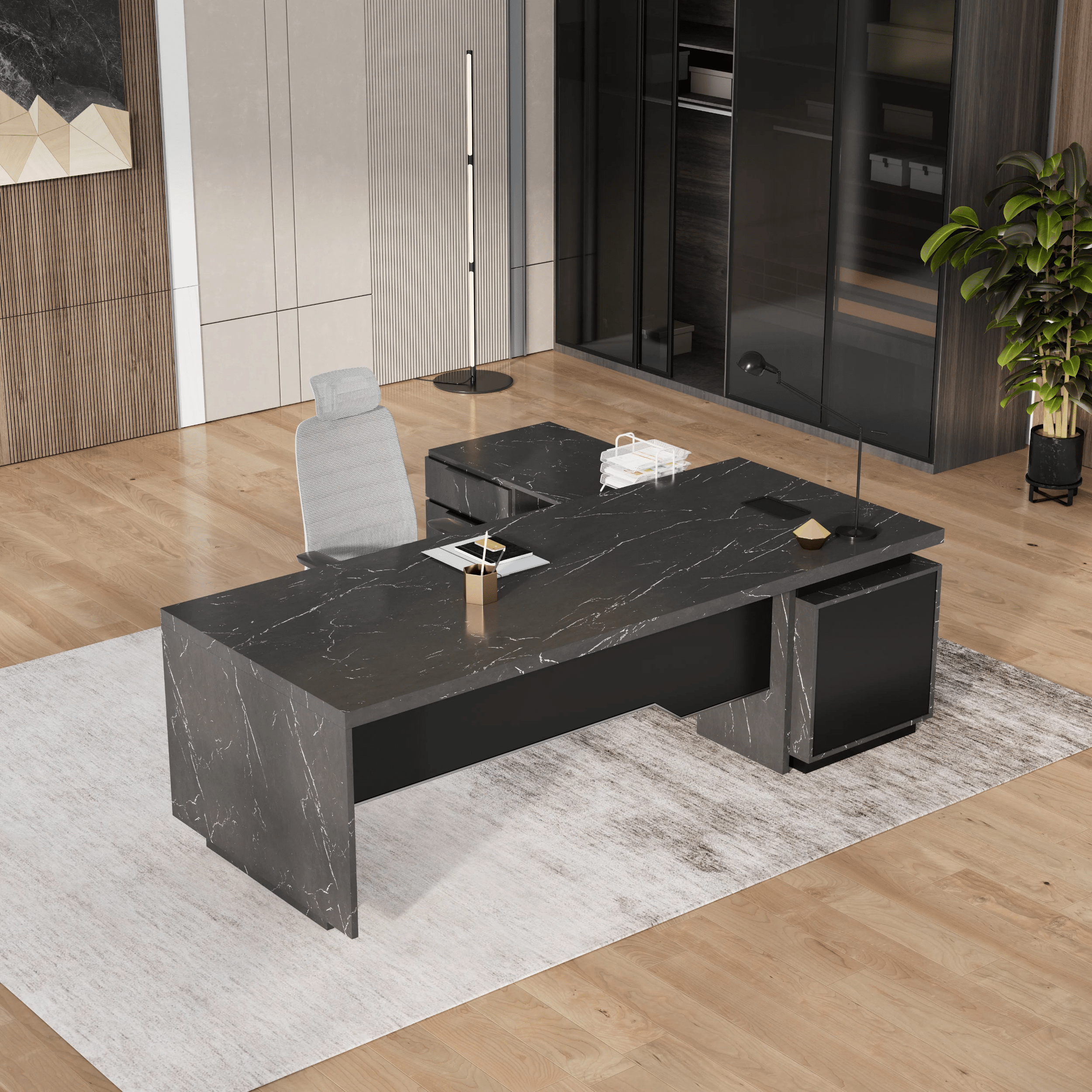 Addison ยท Modern L-Shaped Executive Desk