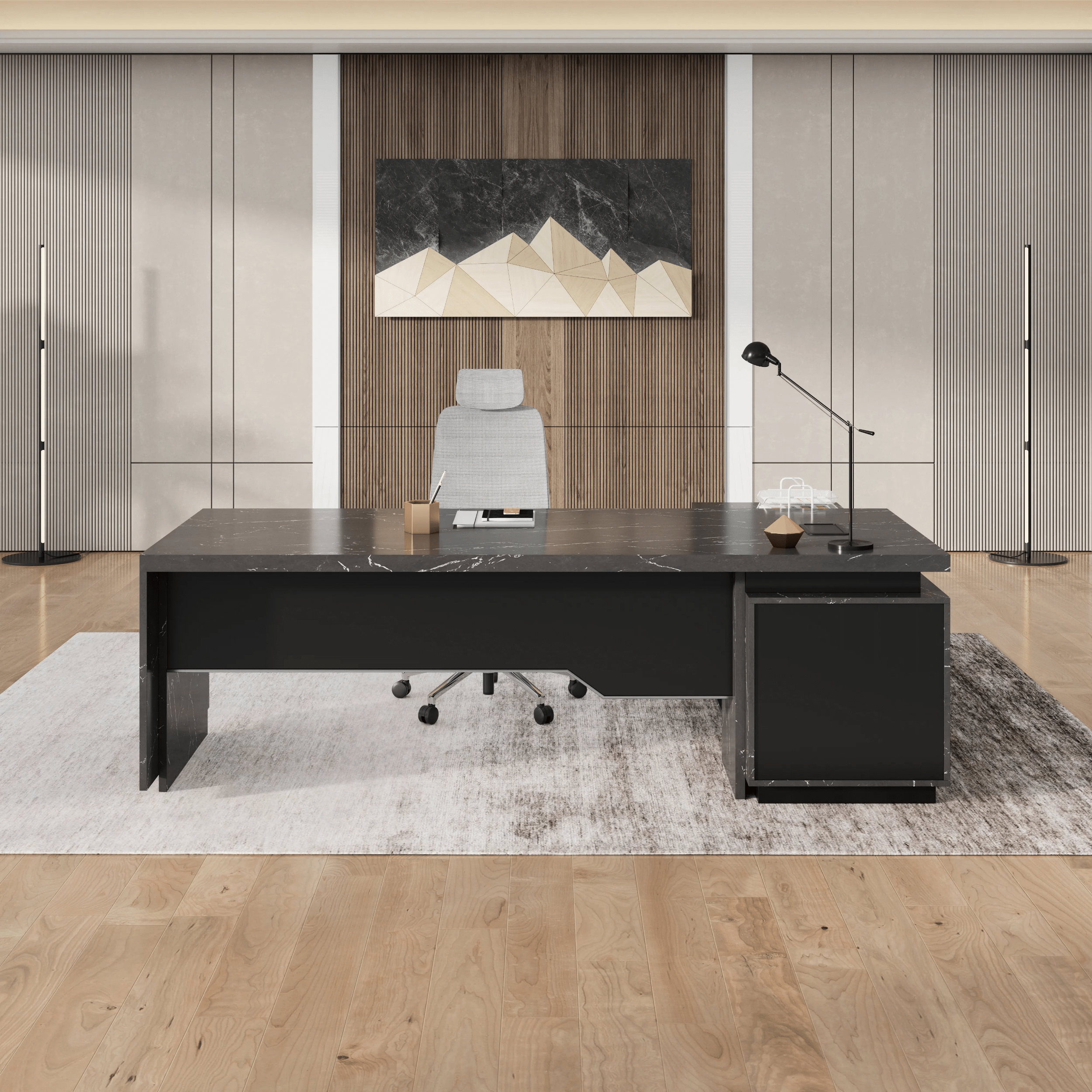 Addison ยท Modern L-Shaped Executive Desk