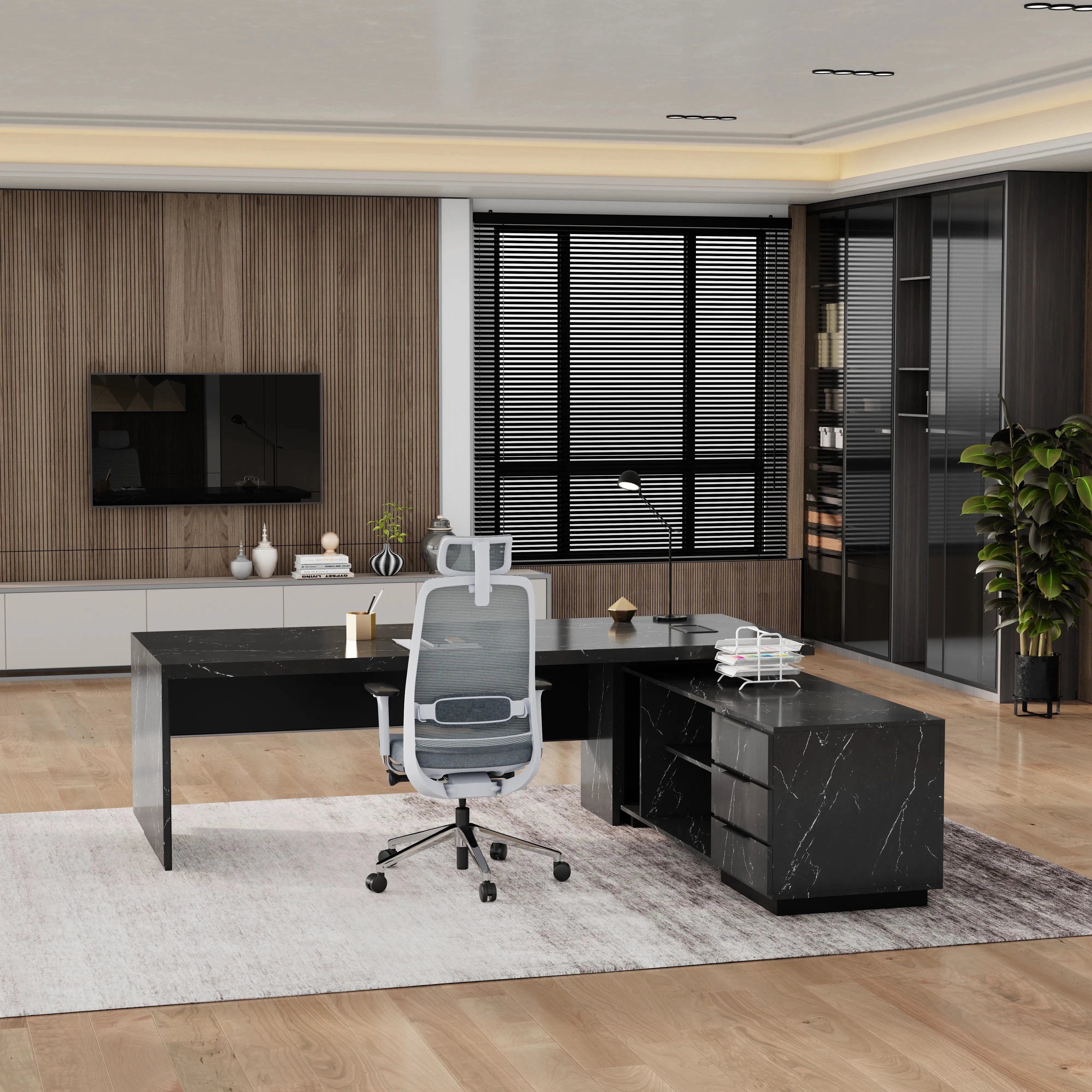 Addison ยท Modern L-Shaped Executive Desk