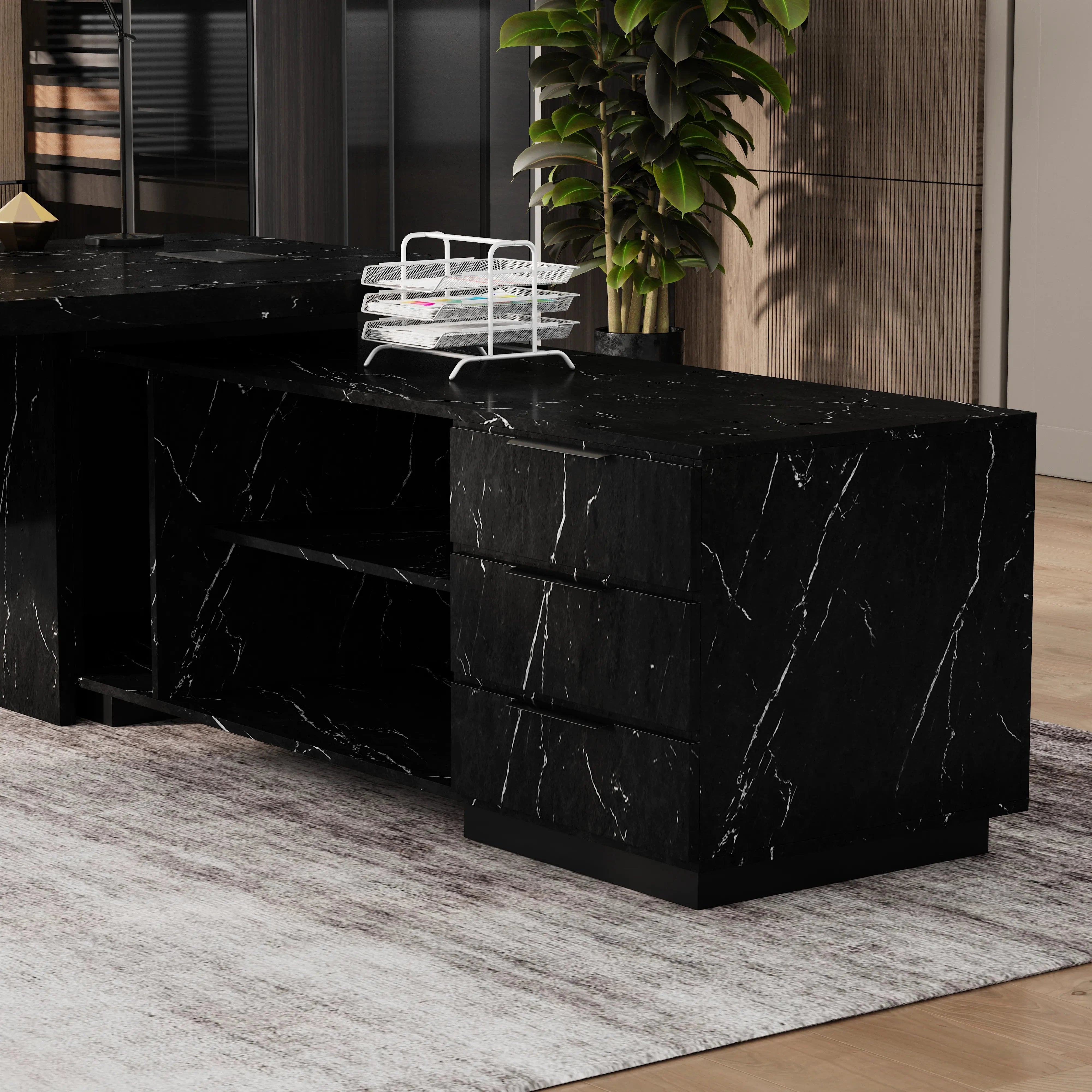 Addison ยท Modern L-Shaped Executive Desk
