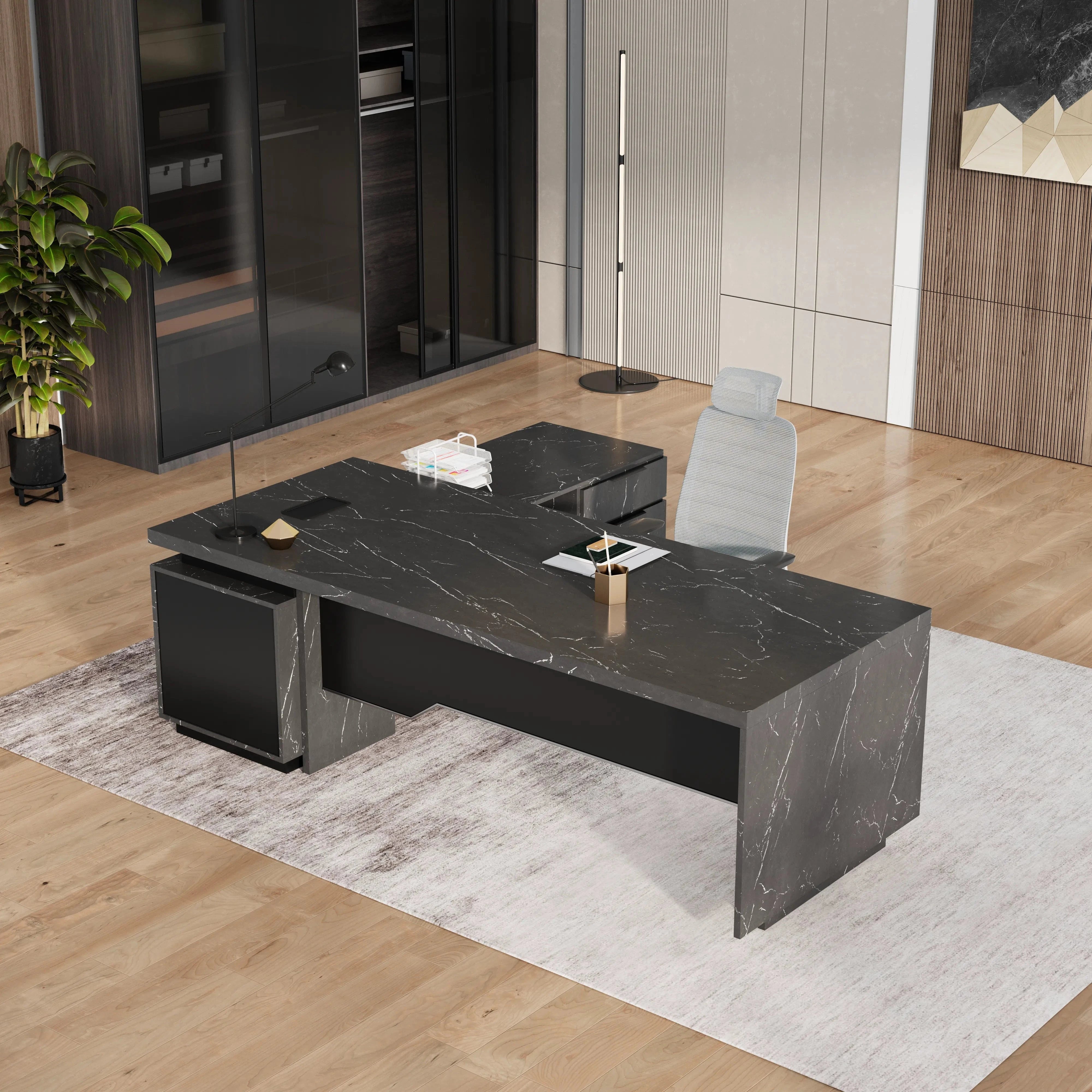 Addison ยท Modern L-Shaped Executive Desk