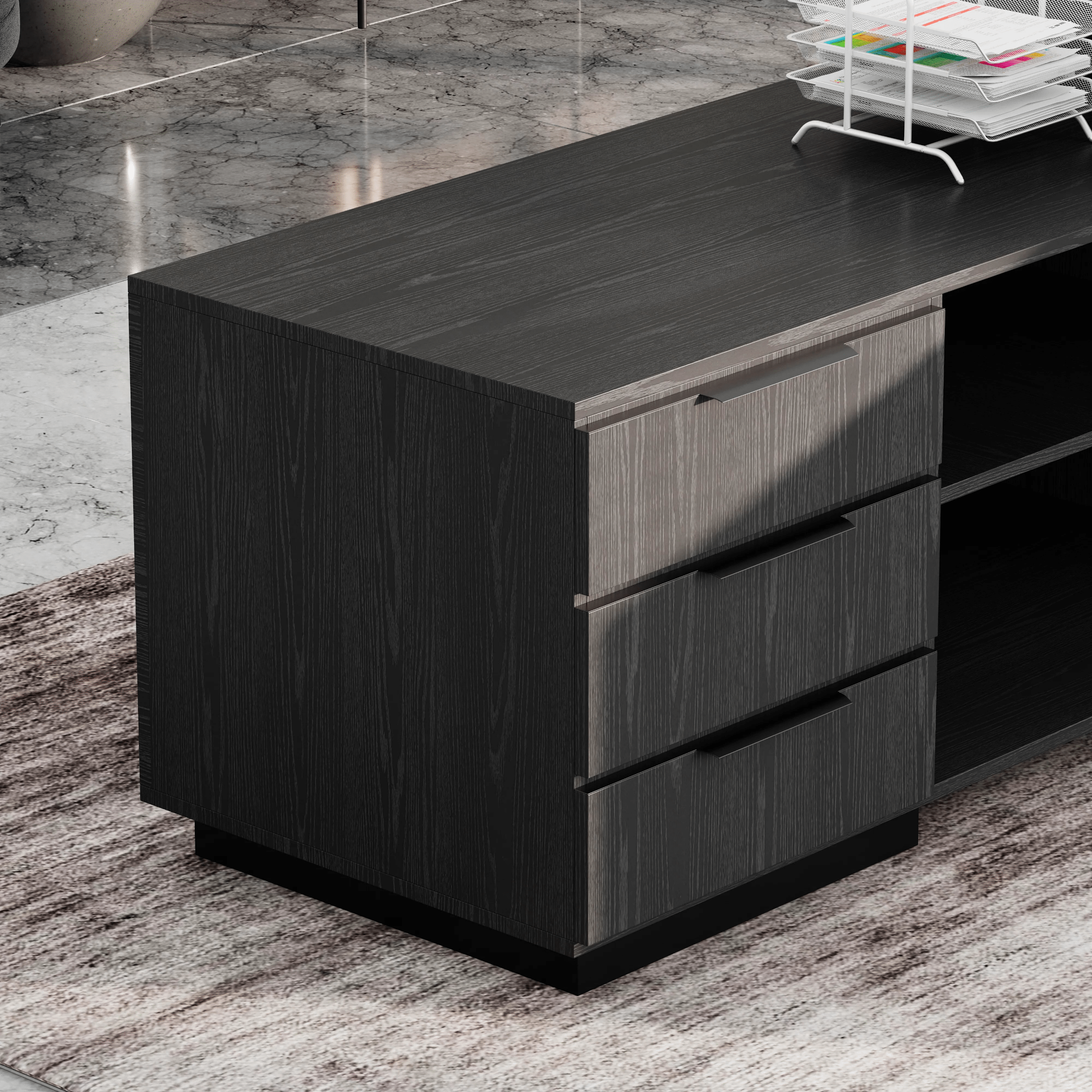Addison ยท Modern L-Shaped Executive Desk