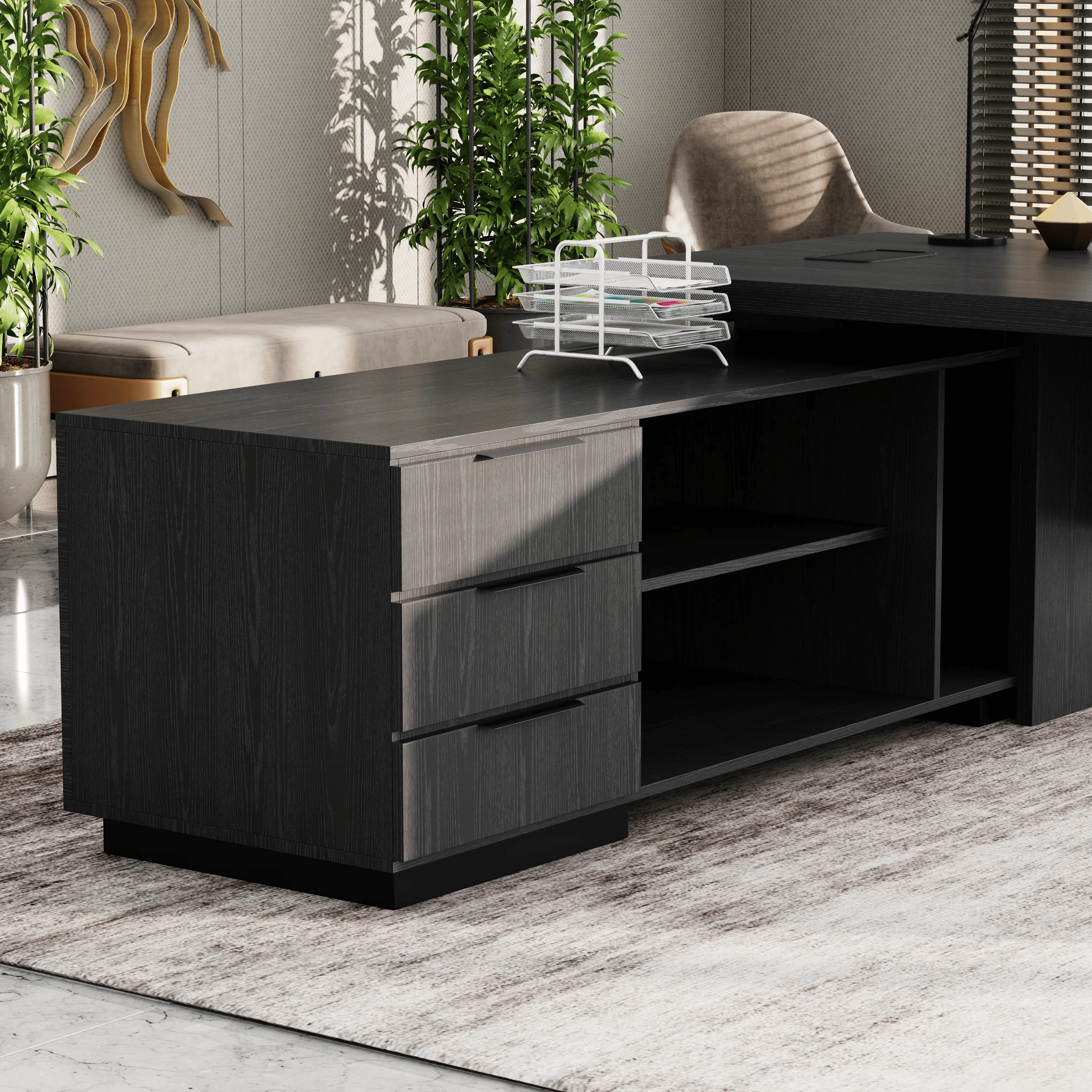 Addison ยท Modern L-Shaped Executive Desk