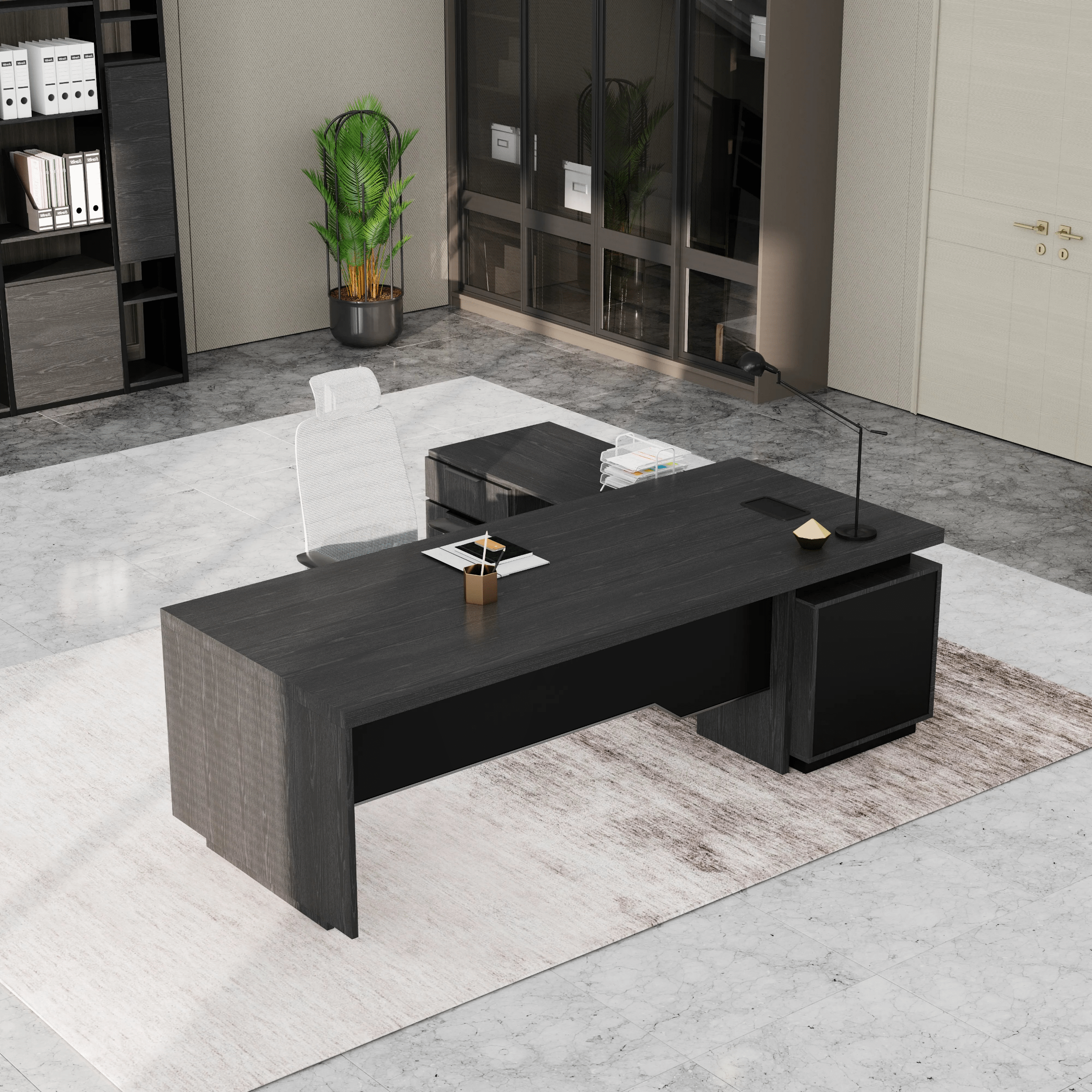 Addison ยท Modern L-Shaped Executive Desk