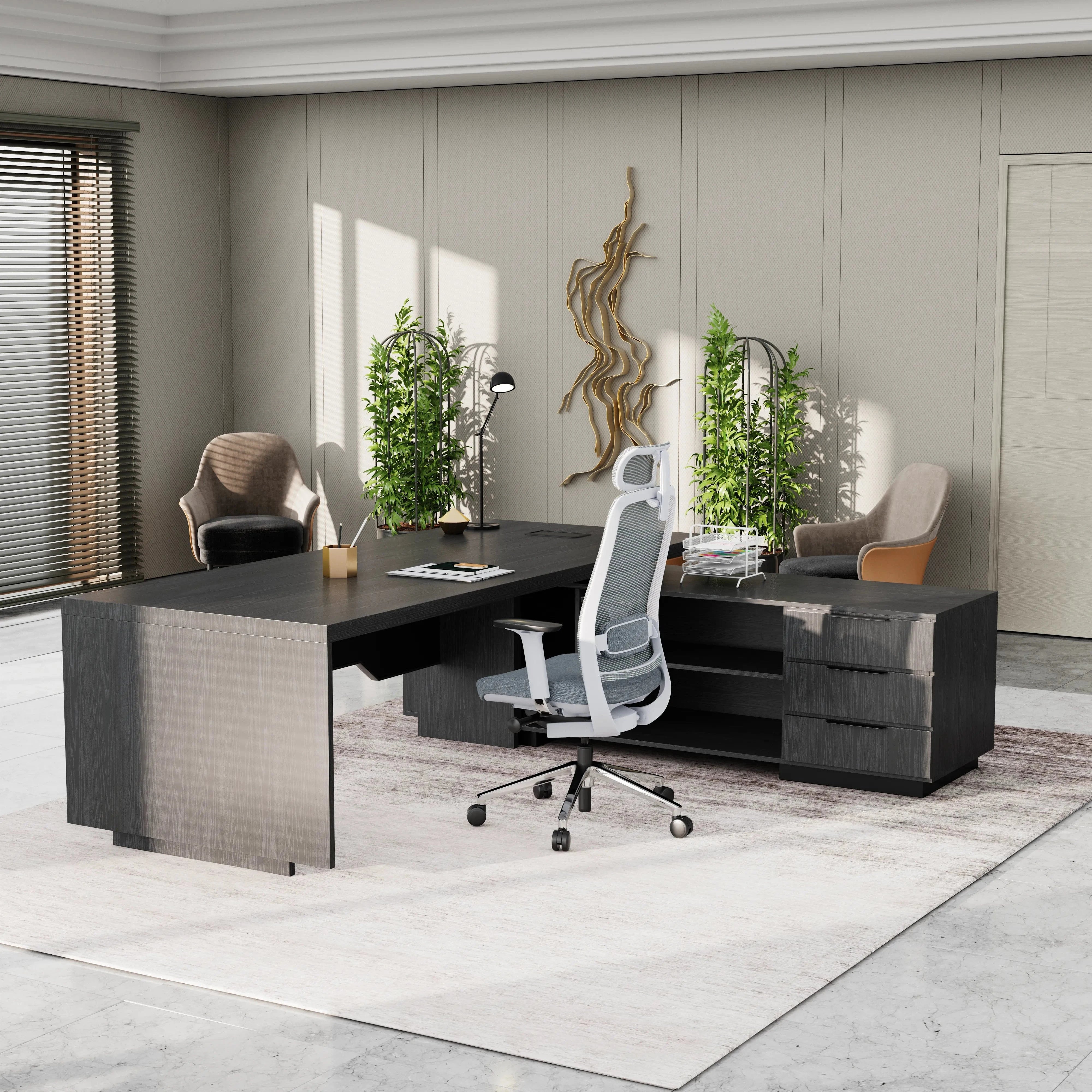 Addison ยท Modern L-Shaped Executive Desk
