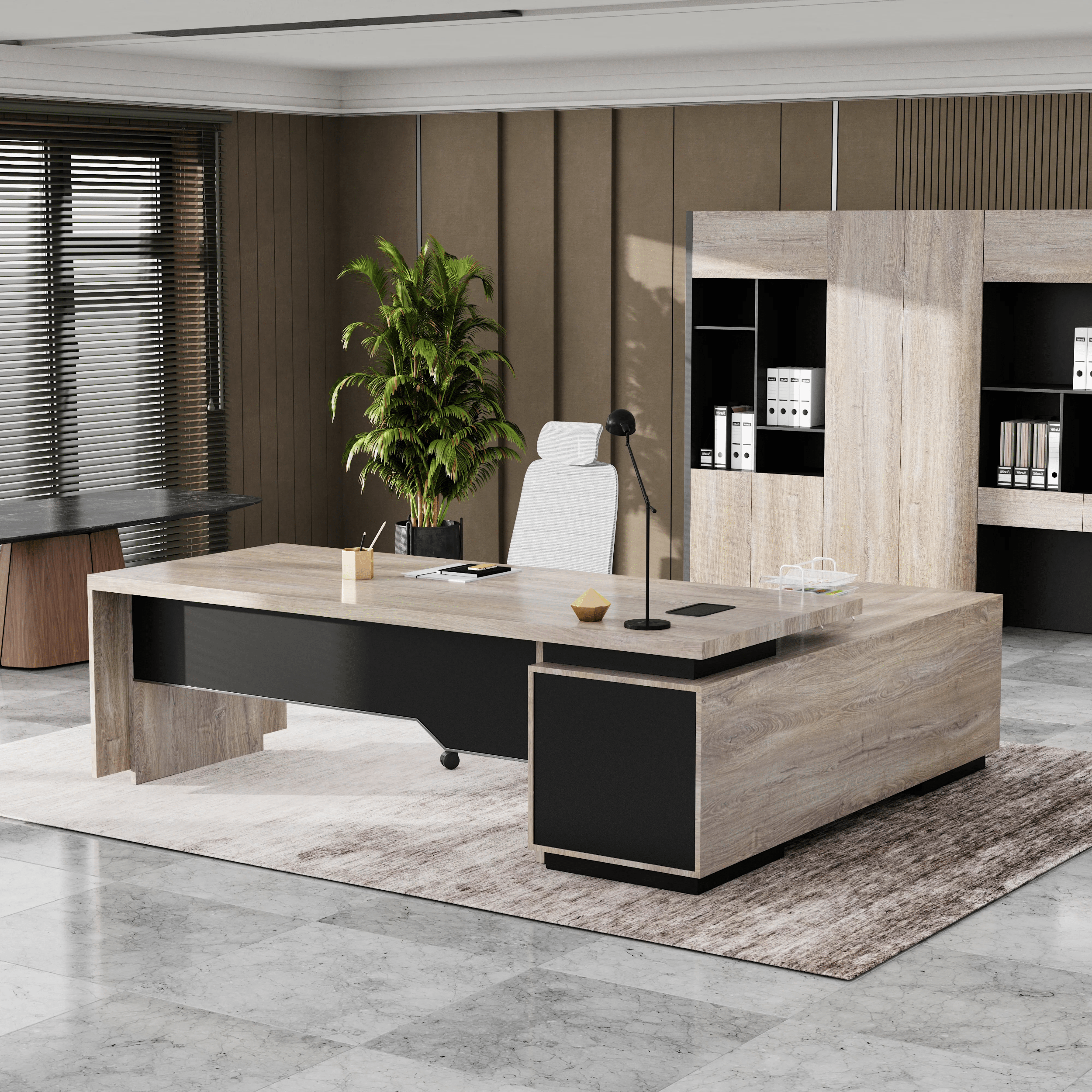 Addison ยท Modern L-Shaped Executive Desk